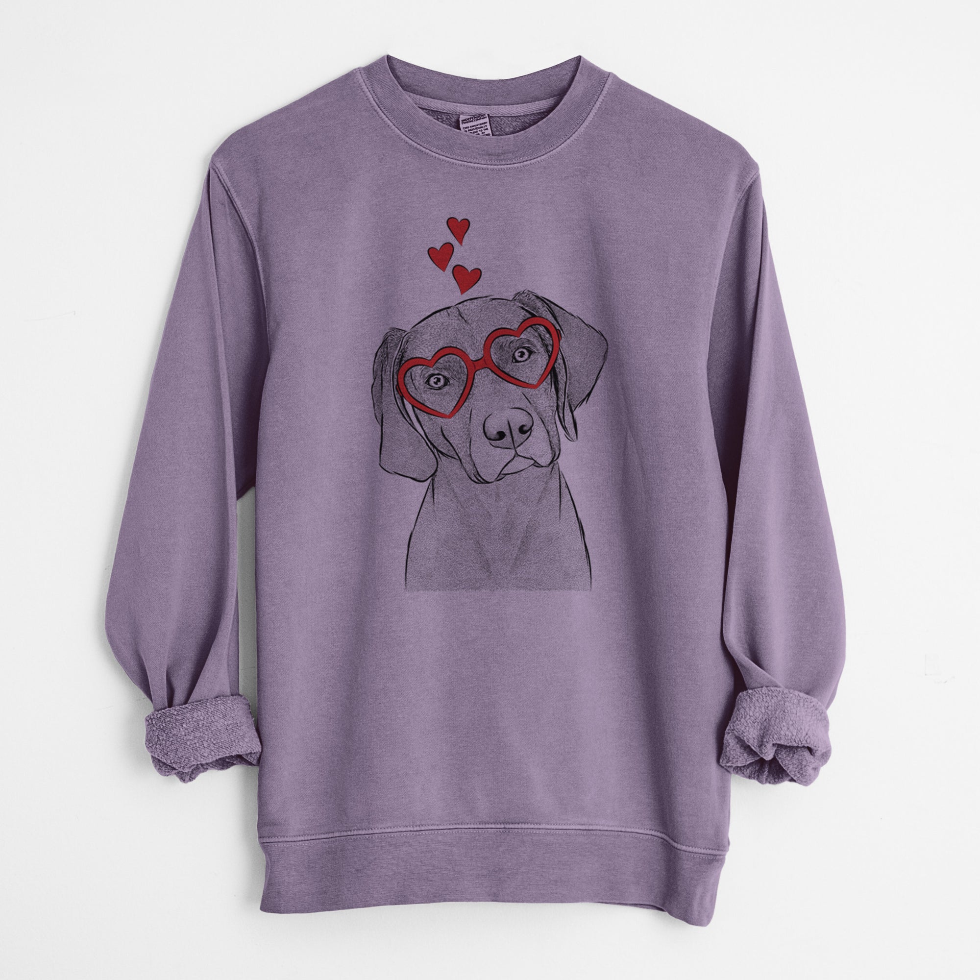 Valentine Willow the Weizsla - Unisex Pigment Dyed Crew Sweatshirt