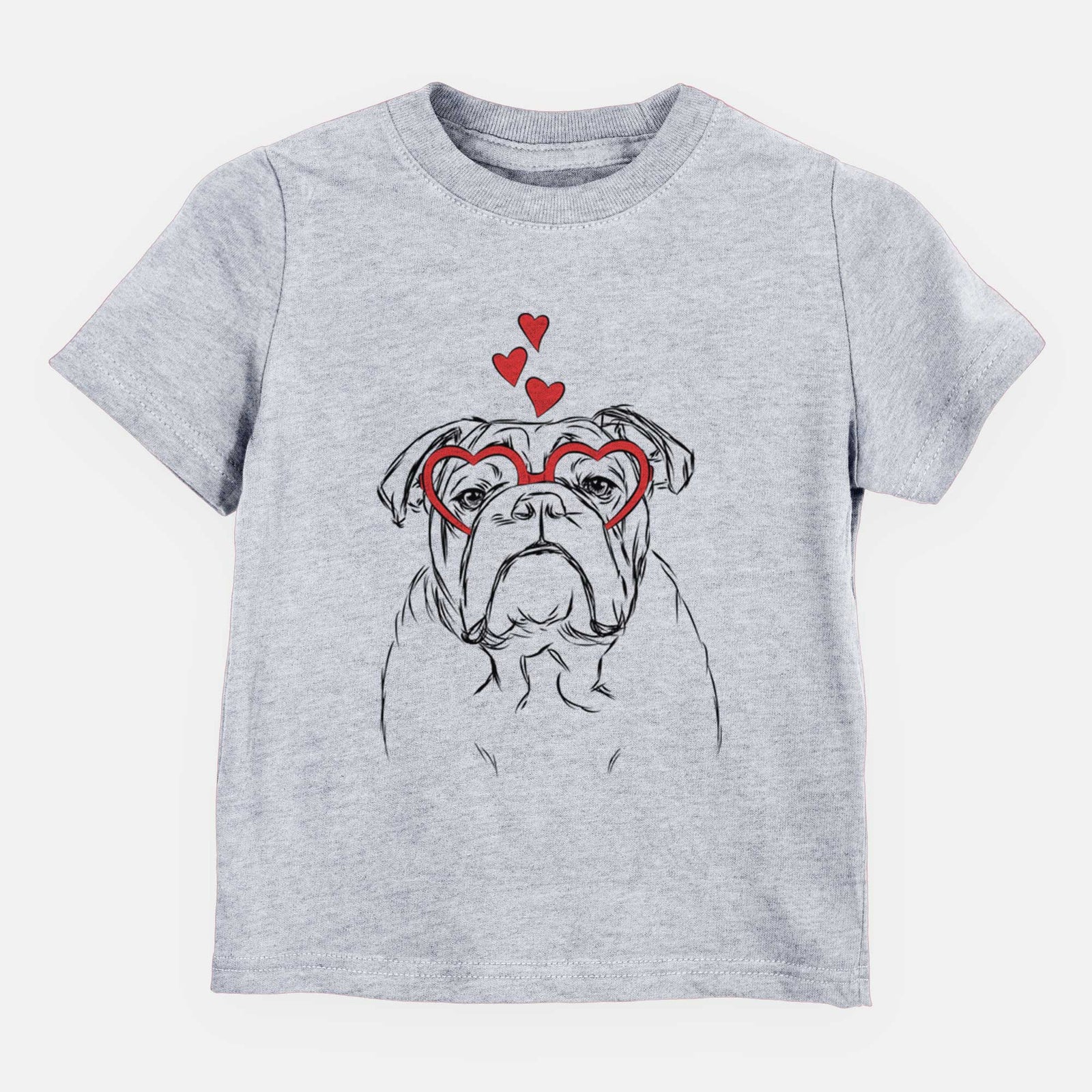 Valentine Winston the English Bulldog - Kids/Youth/Toddler Shirt