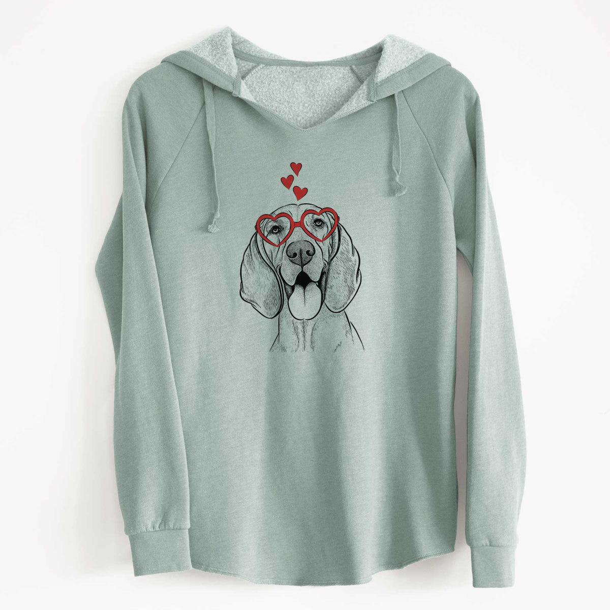 Valentine Winston the Redbone Coonhound - Cali Wave Hooded Sweatshirt