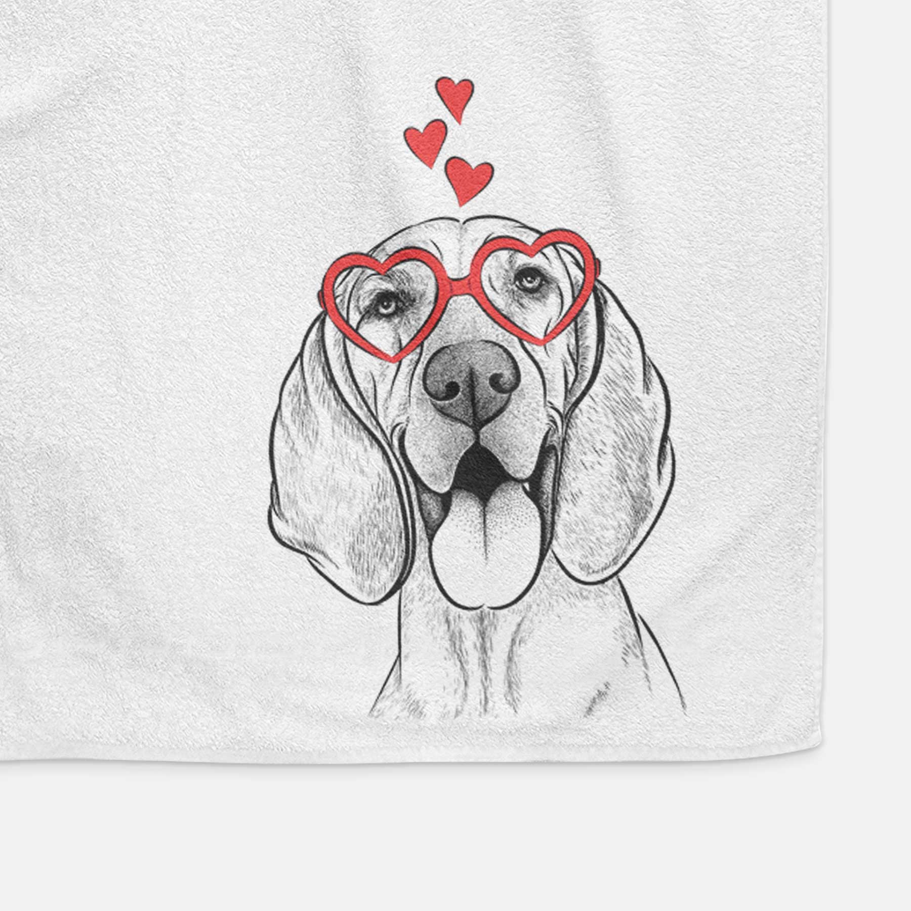 Winston the Redbone Coonhound Decorative Hand Towel