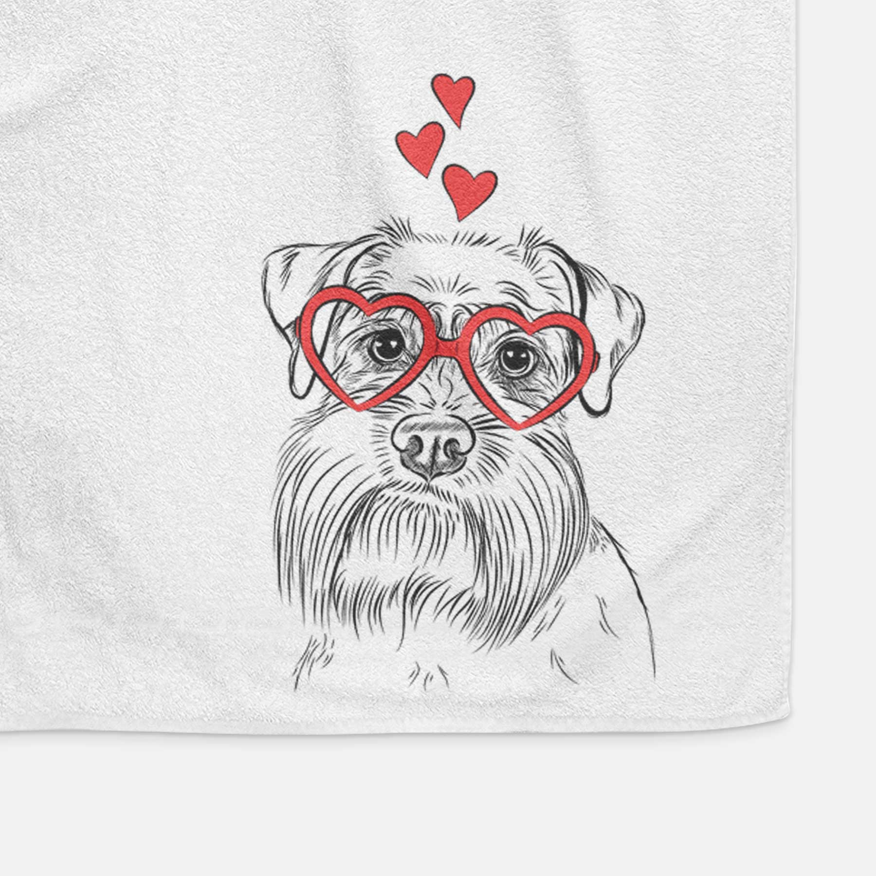 Wrigley the Schnauzer Decorative Hand Towel