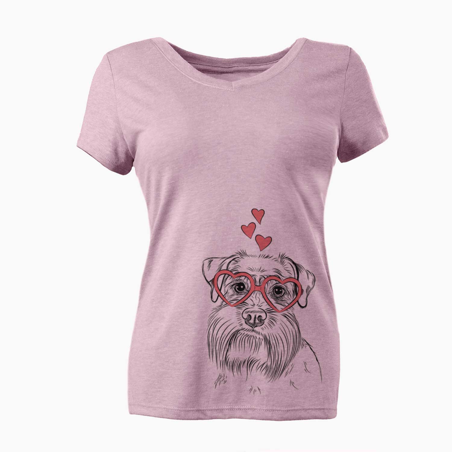 Wrigley the Schnauzer - Women's V-neck Shirt