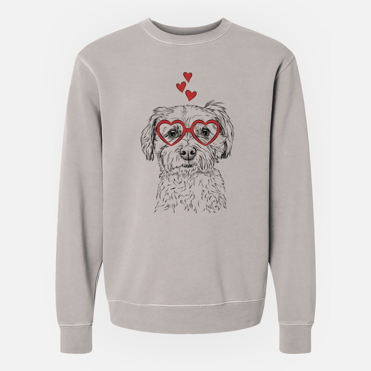 Valentine Wyatt the Coton de Tulear - Unisex Pigment Dyed Crew Sweatshirt