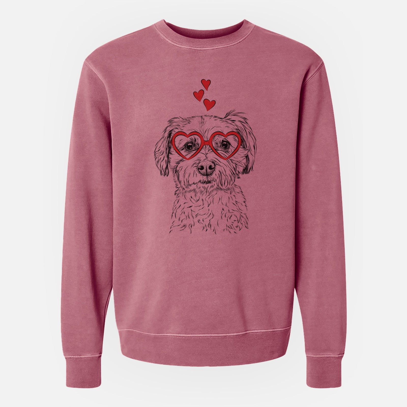 Valentine Wyatt the Coton de Tulear - Unisex Pigment Dyed Crew Sweatshirt