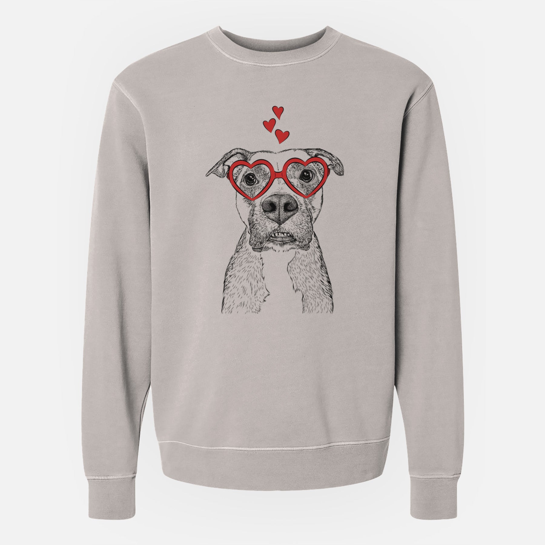 Valentine Xena the Mixed Breed - Unisex Pigment Dyed Crew Sweatshirt