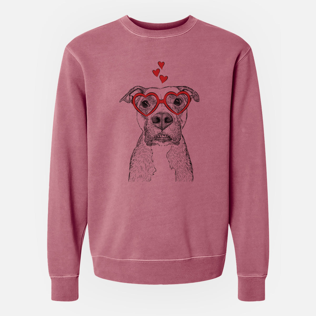 Valentine Xena the Mixed Breed - Unisex Pigment Dyed Crew Sweatshirt