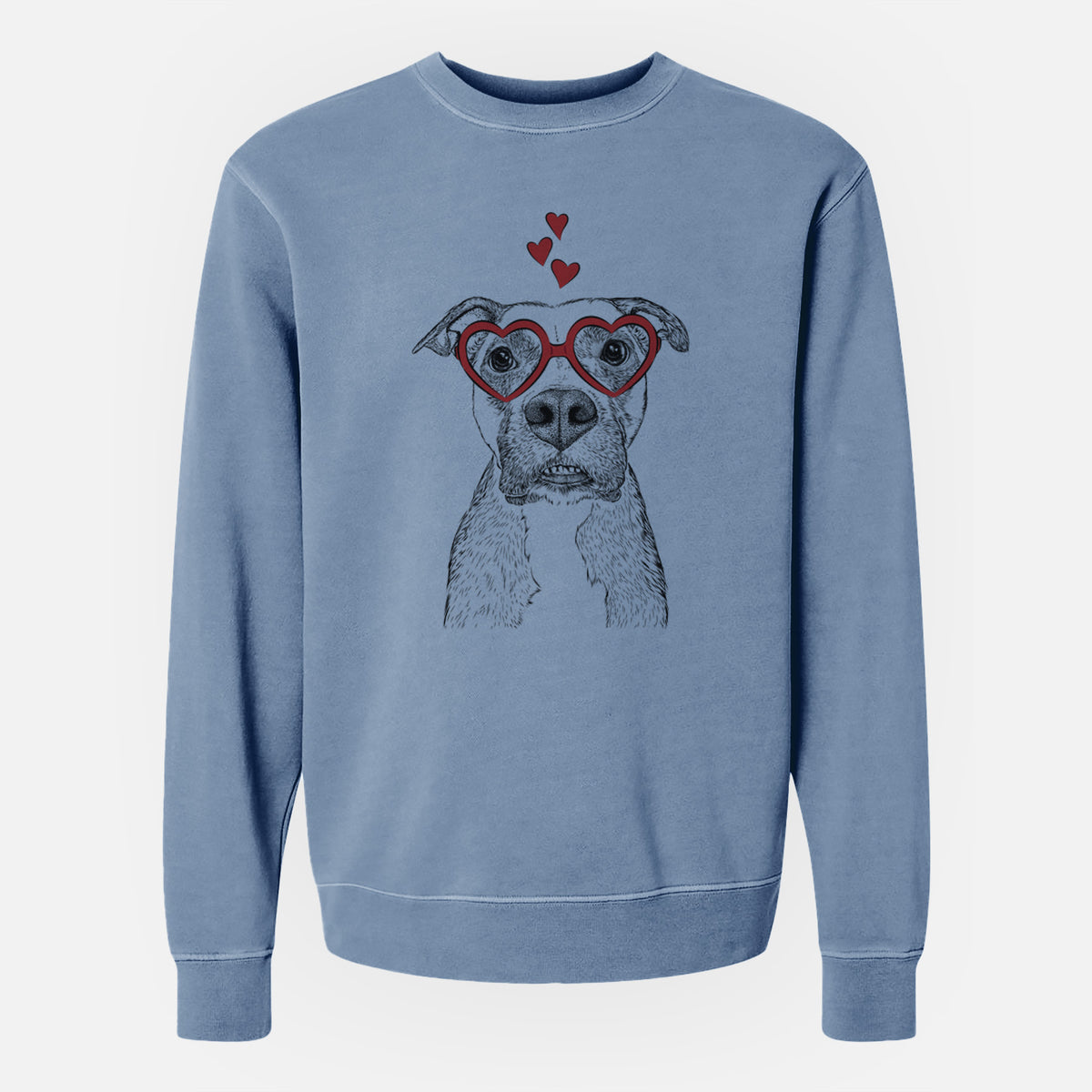 Valentine Xena the Mixed Breed - Unisex Pigment Dyed Crew Sweatshirt