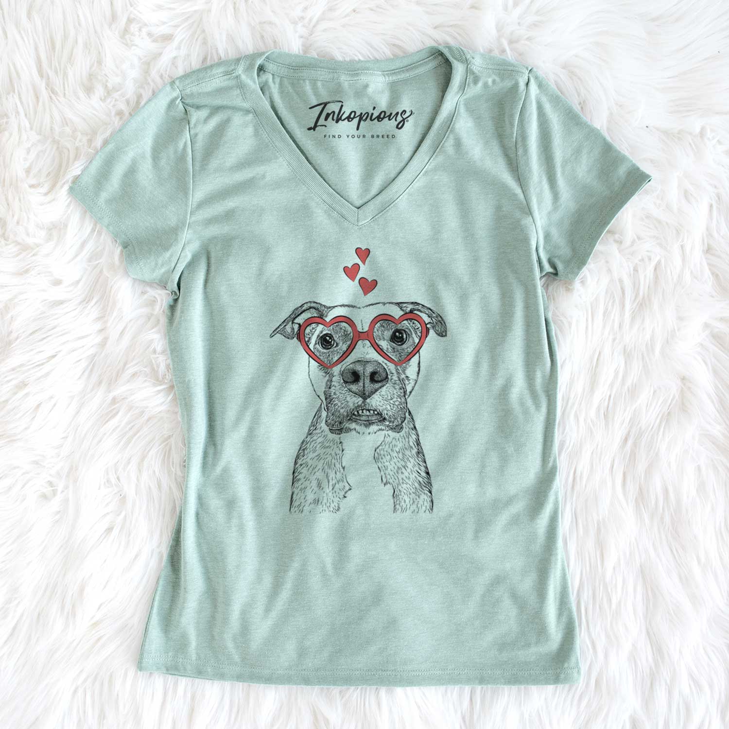 Valentine Xena the Mixed Breed - Women's V-neck Shirt