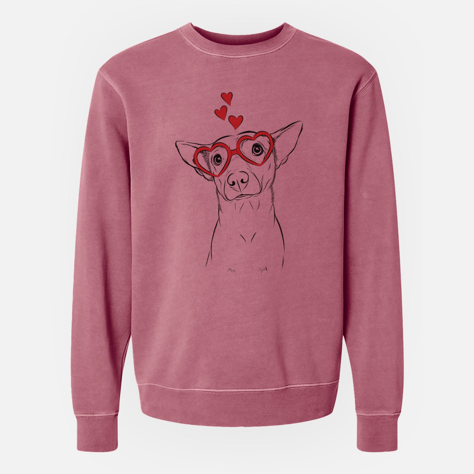 Valentine Yogi the Mixed Breed - Unisex Pigment Dyed Crew Sweatshirt
