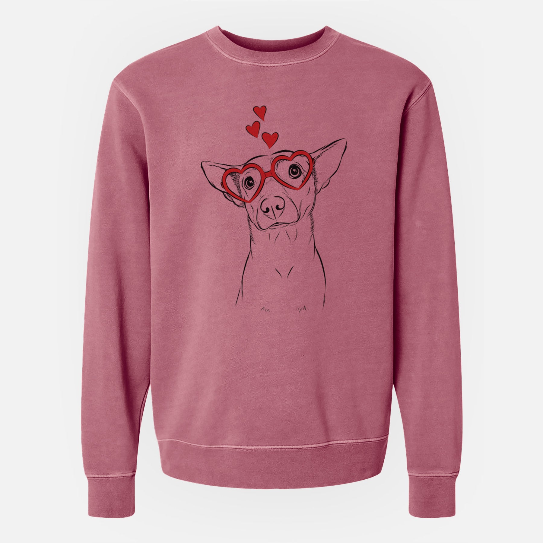 Valentine Yogi the Mixed Breed - Unisex Pigment Dyed Crew Sweatshirt
