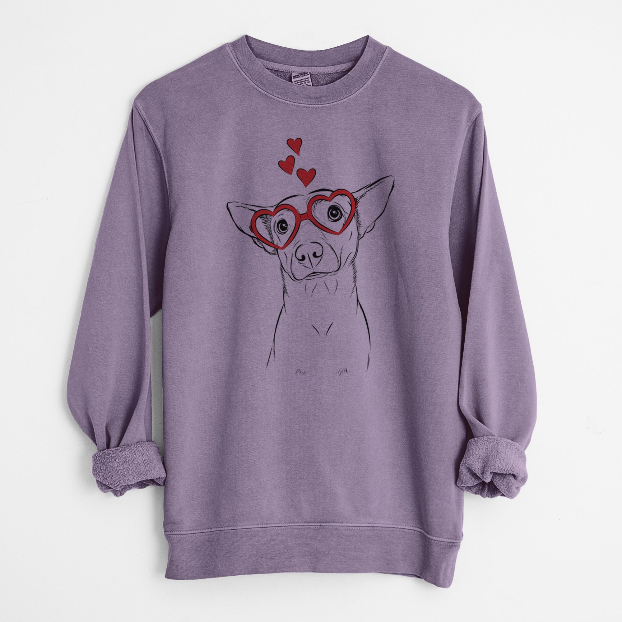 Valentine Yogi the Mixed Breed - Unisex Pigment Dyed Crew Sweatshirt