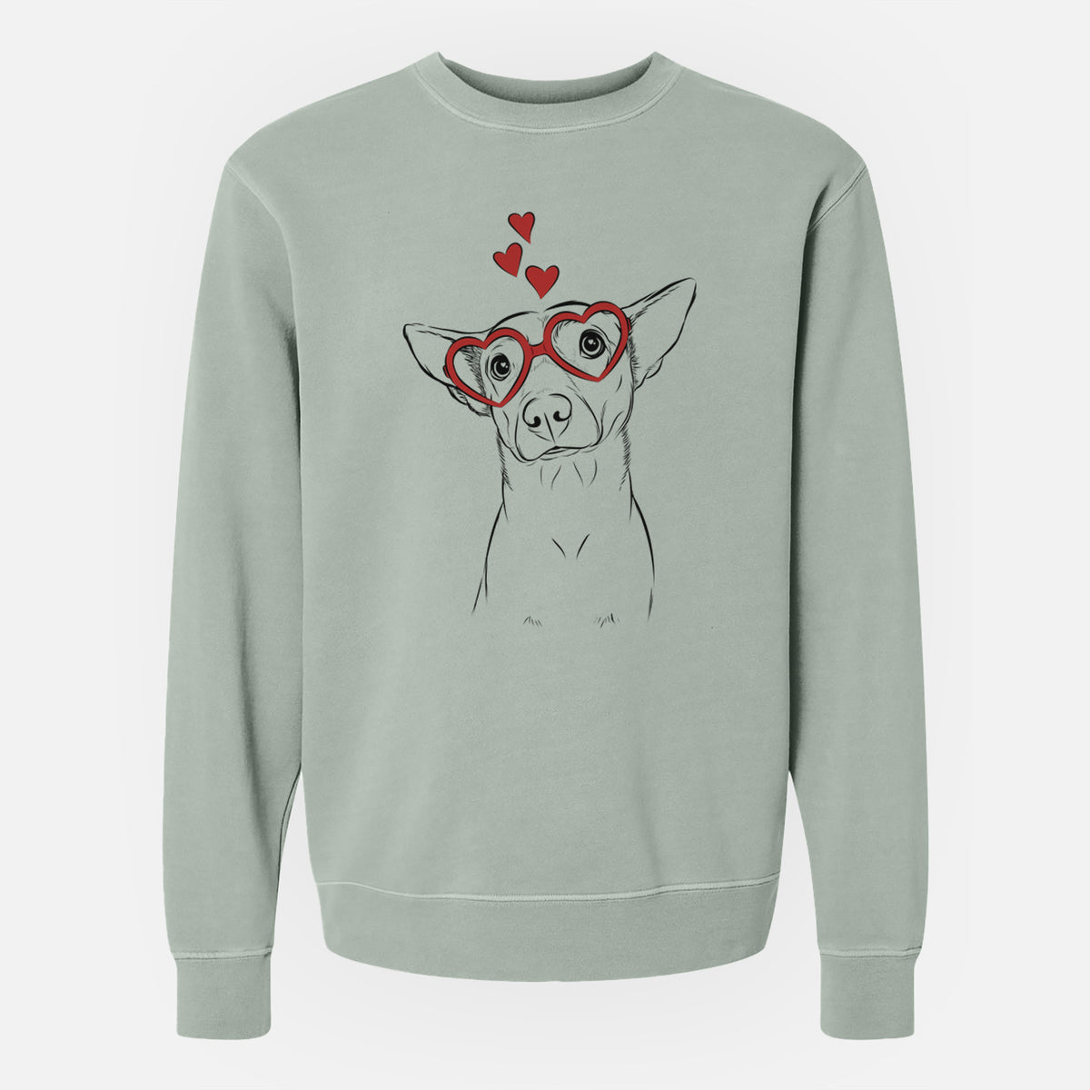 Valentine Yogi the Mixed Breed - Unisex Pigment Dyed Crew Sweatshirt