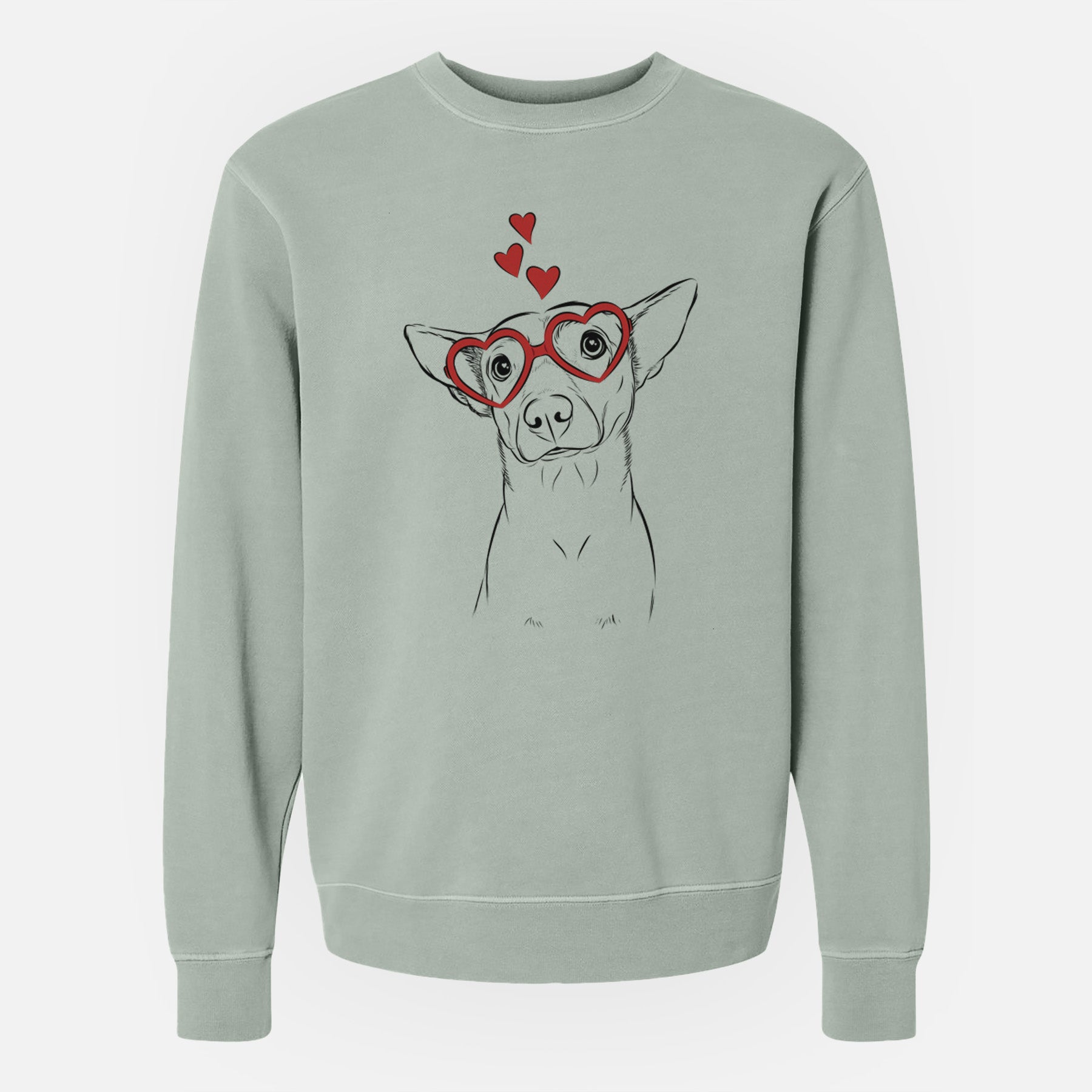 Valentine Yogi the Mixed Breed - Unisex Pigment Dyed Crew Sweatshirt