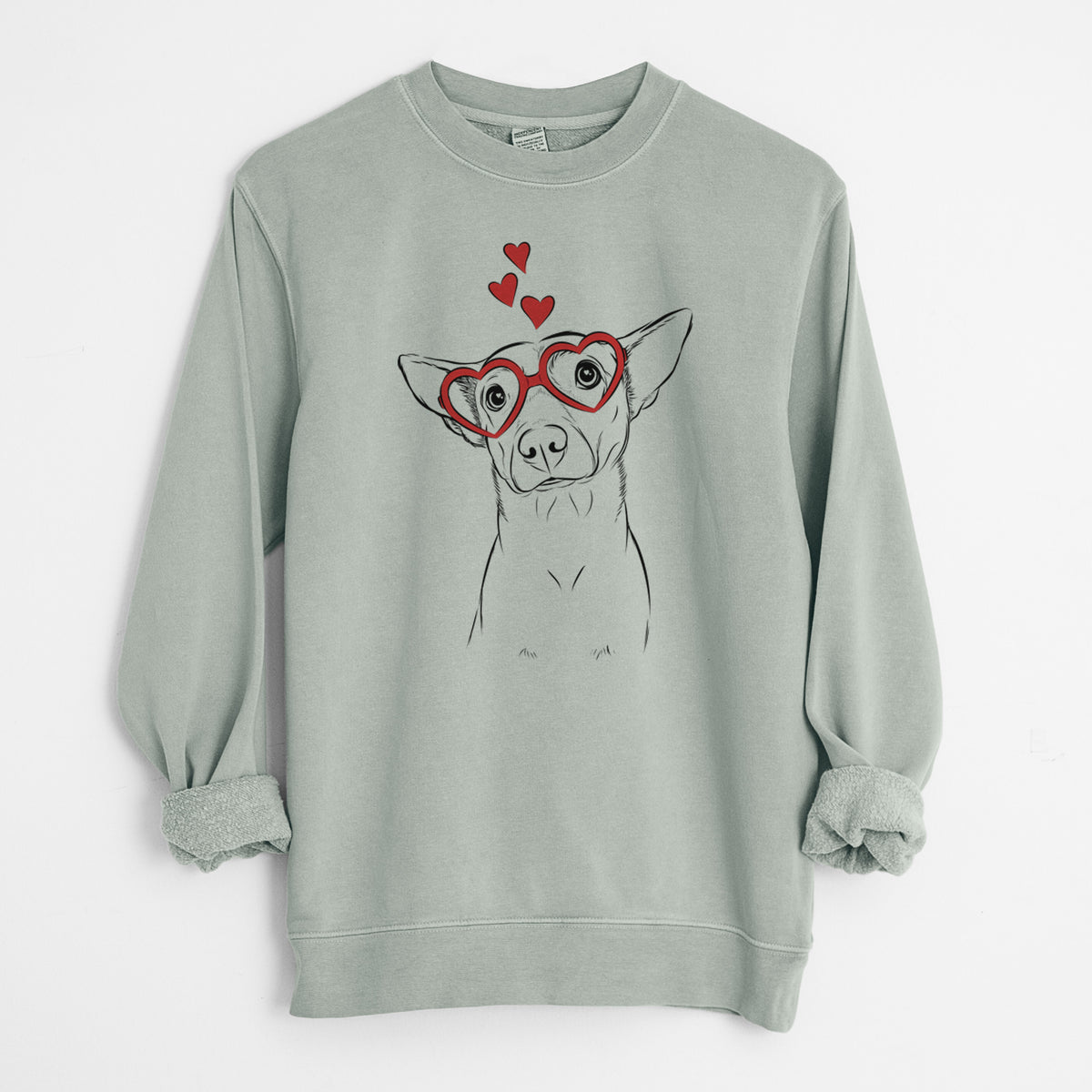 Valentine Yogi the Mixed Breed - Unisex Pigment Dyed Crew Sweatshirt
