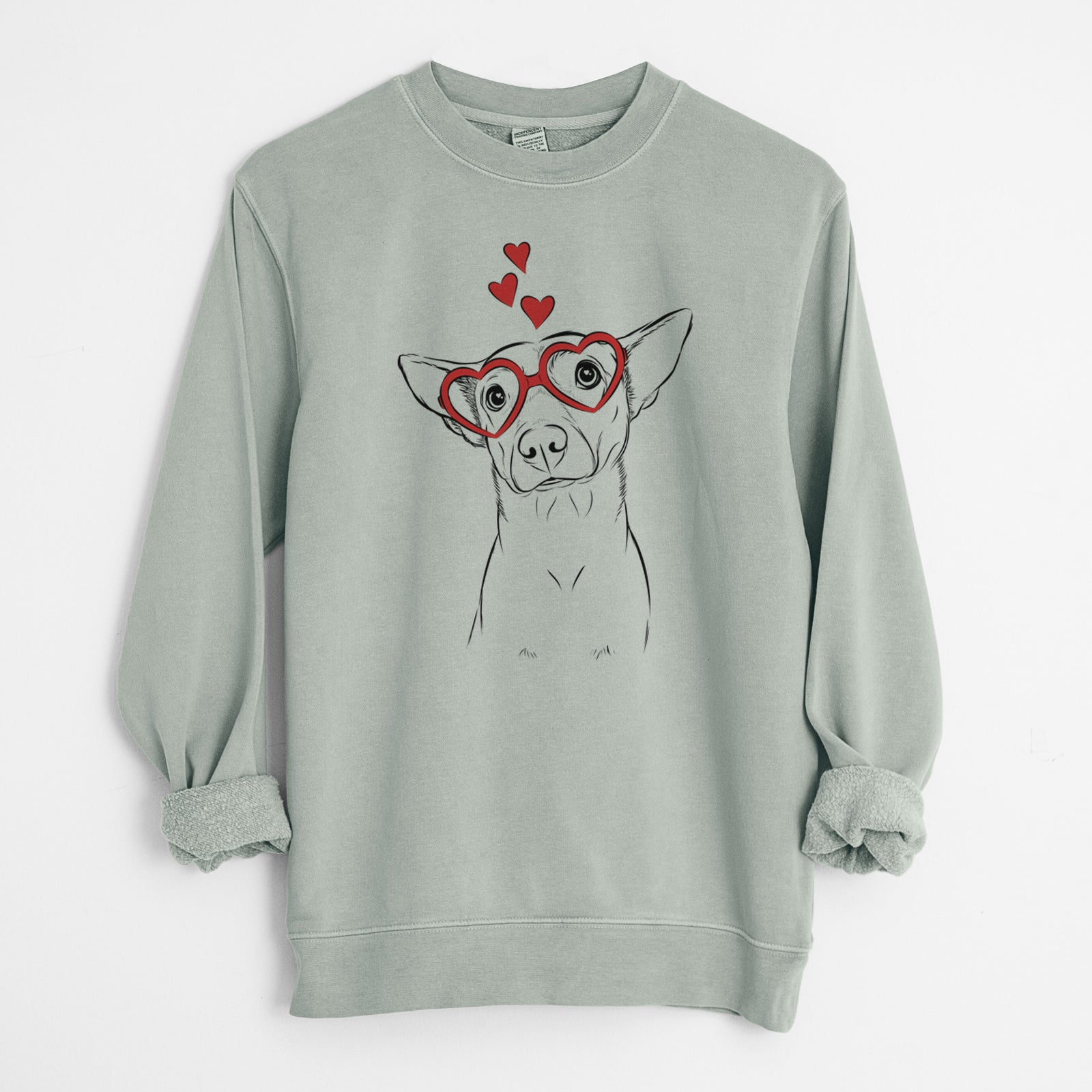 Valentine Yogi the Mixed Breed - Unisex Pigment Dyed Crew Sweatshirt