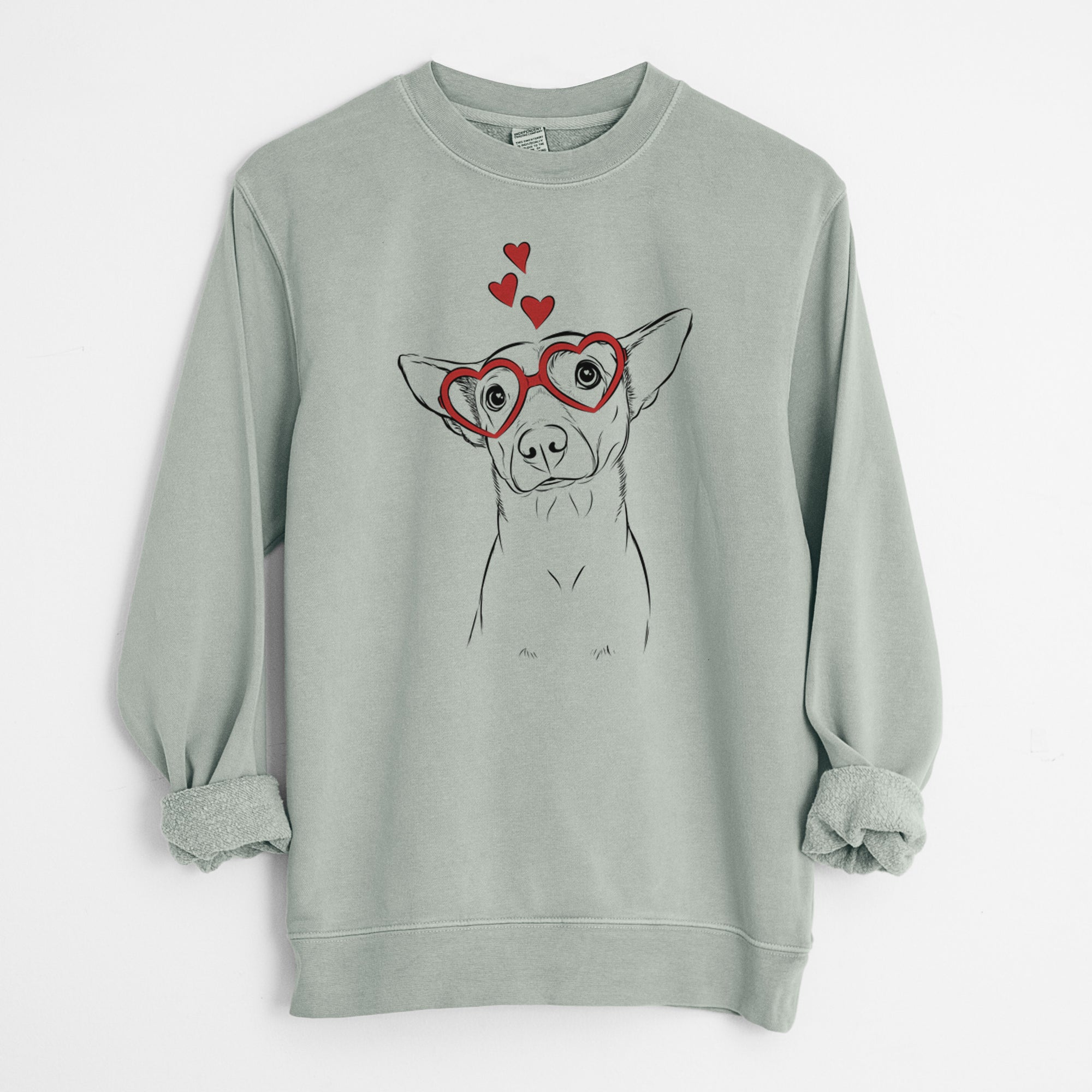 Valentine Yogi the Mixed Breed - Unisex Pigment Dyed Crew Sweatshirt