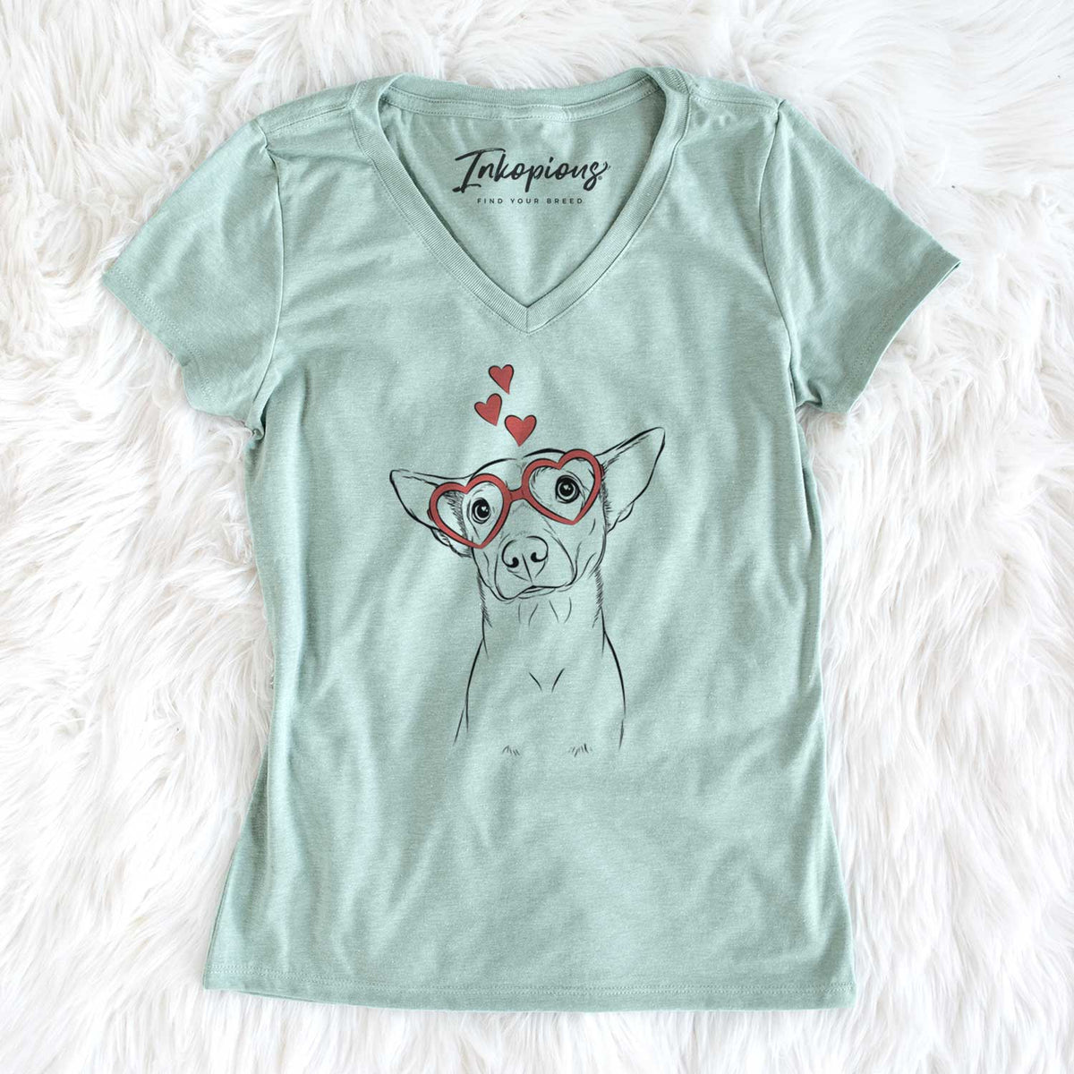 Valentine Yogi the Mixed Breed - Women's V-neck Shirt
