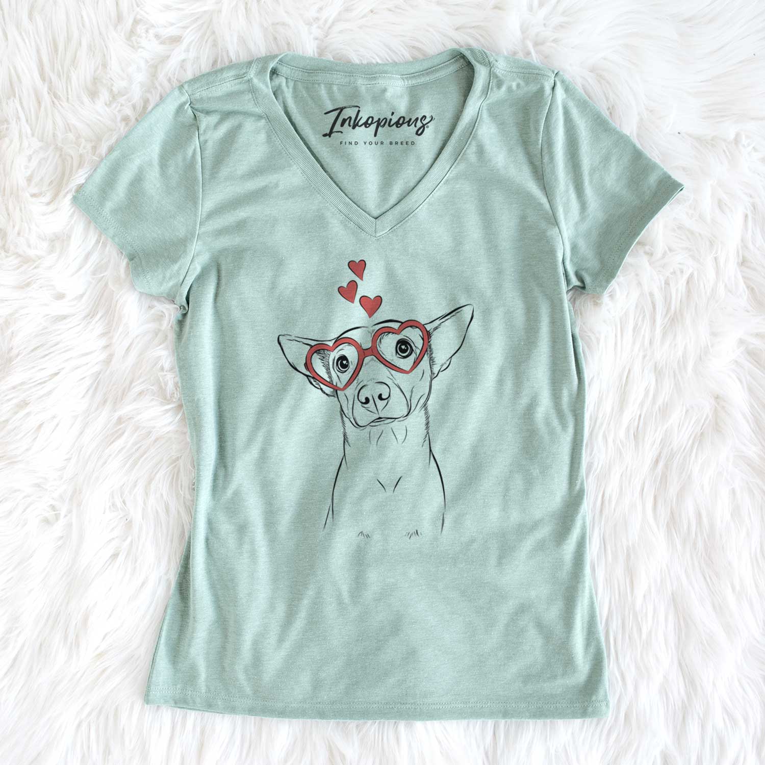 Valentine Yogi the Mixed Breed - Women's V-neck Shirt
