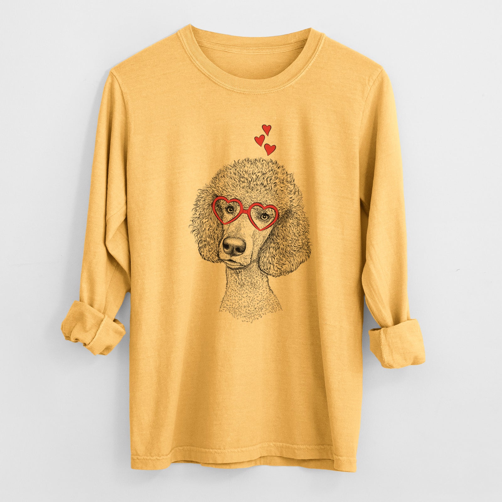 Valentine Yuki the Poodle - Heavyweight 100% Cotton Long Sleeve