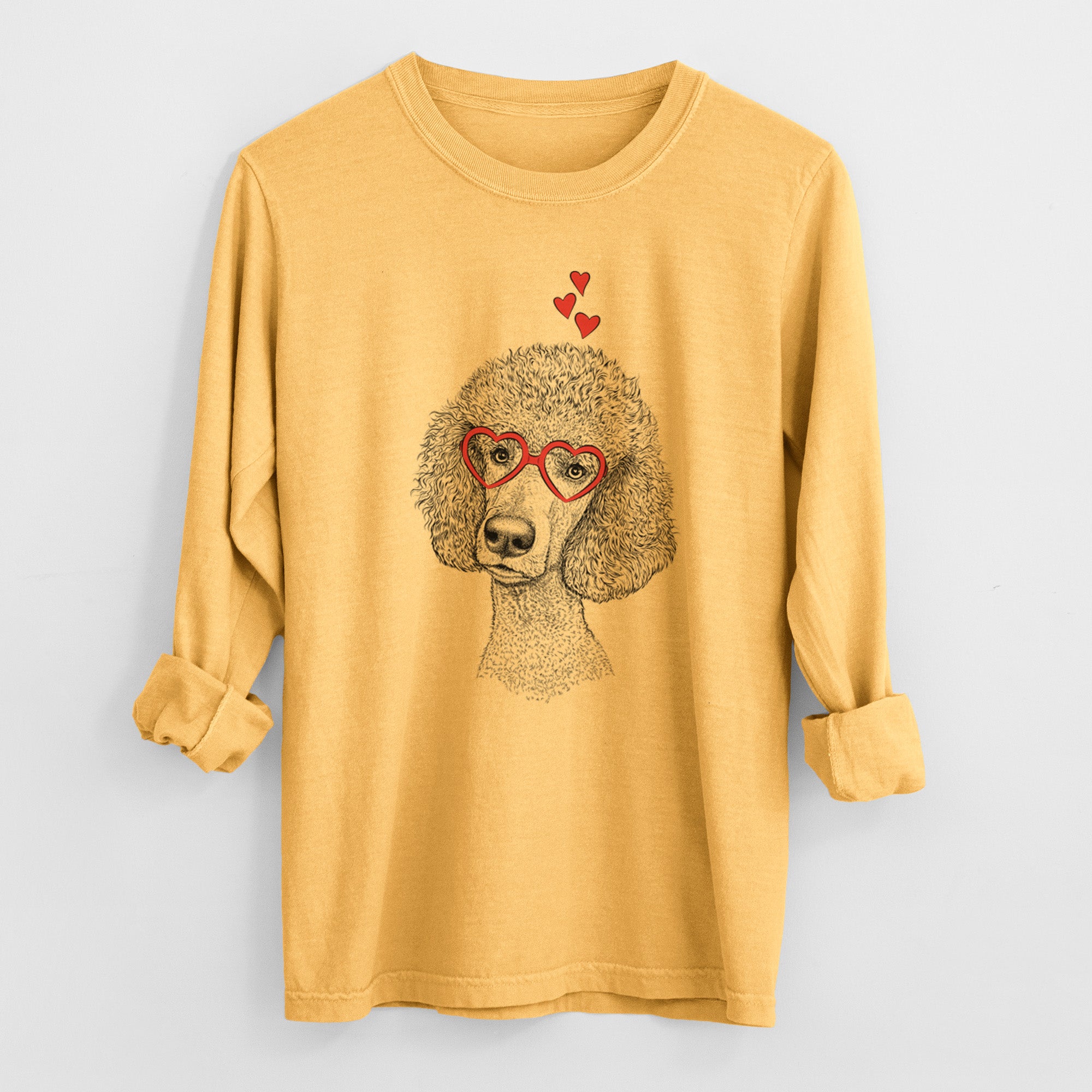 Valentine Yuki the Poodle - Heavyweight 100% Cotton Long Sleeve