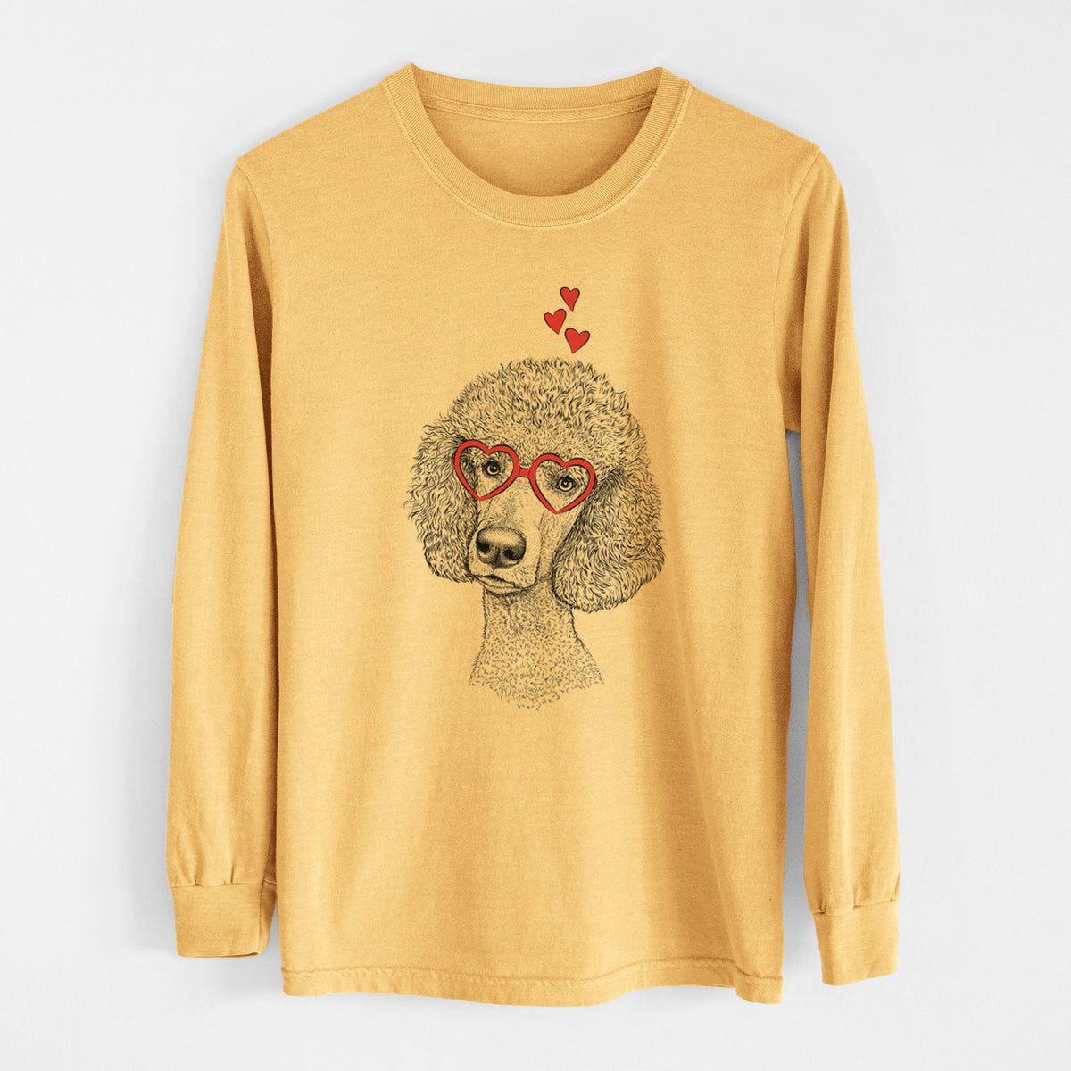 Valentine Yuki the Poodle - Heavyweight 100% Cotton Long Sleeve