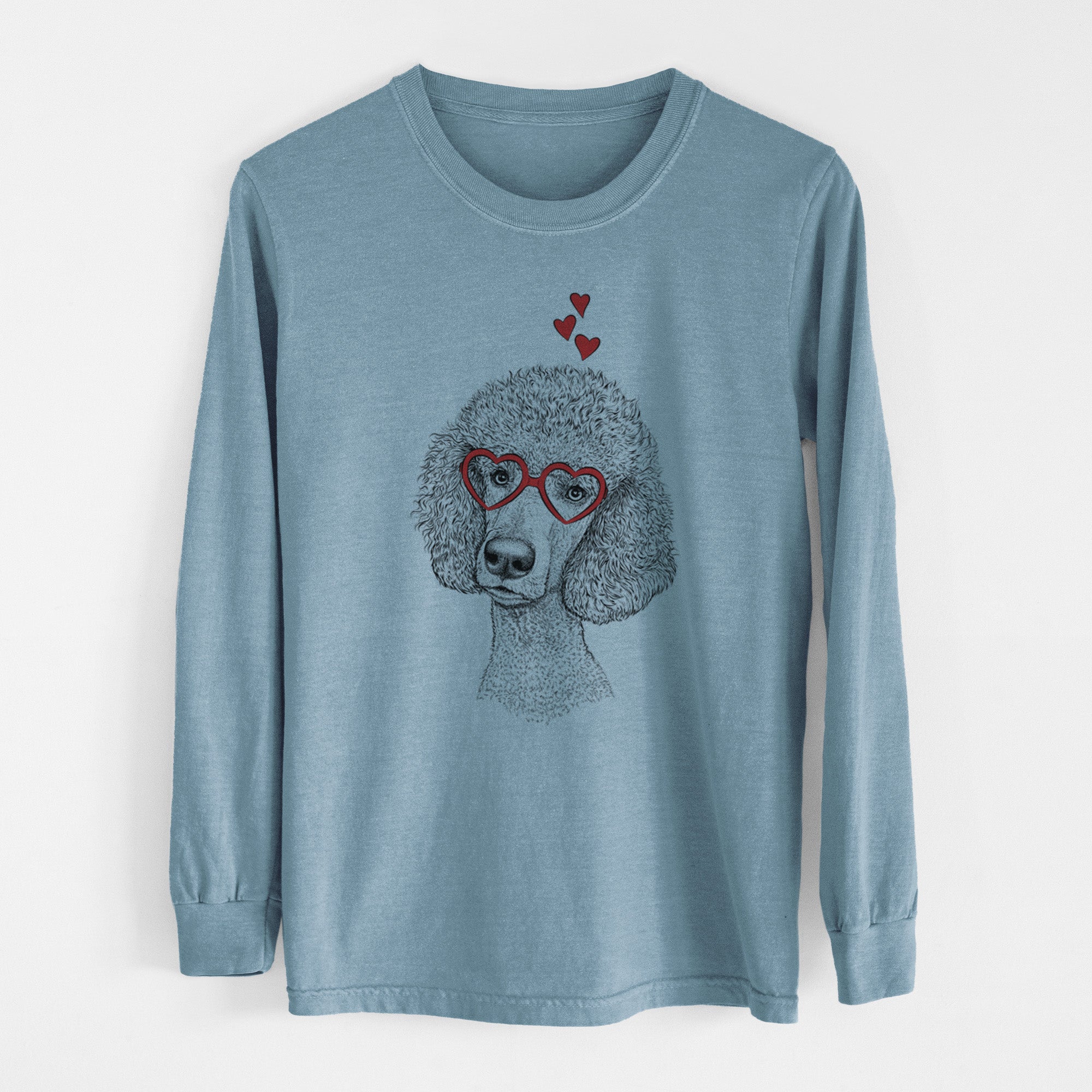 Valentine Yuki the Poodle - Heavyweight 100% Cotton Long Sleeve