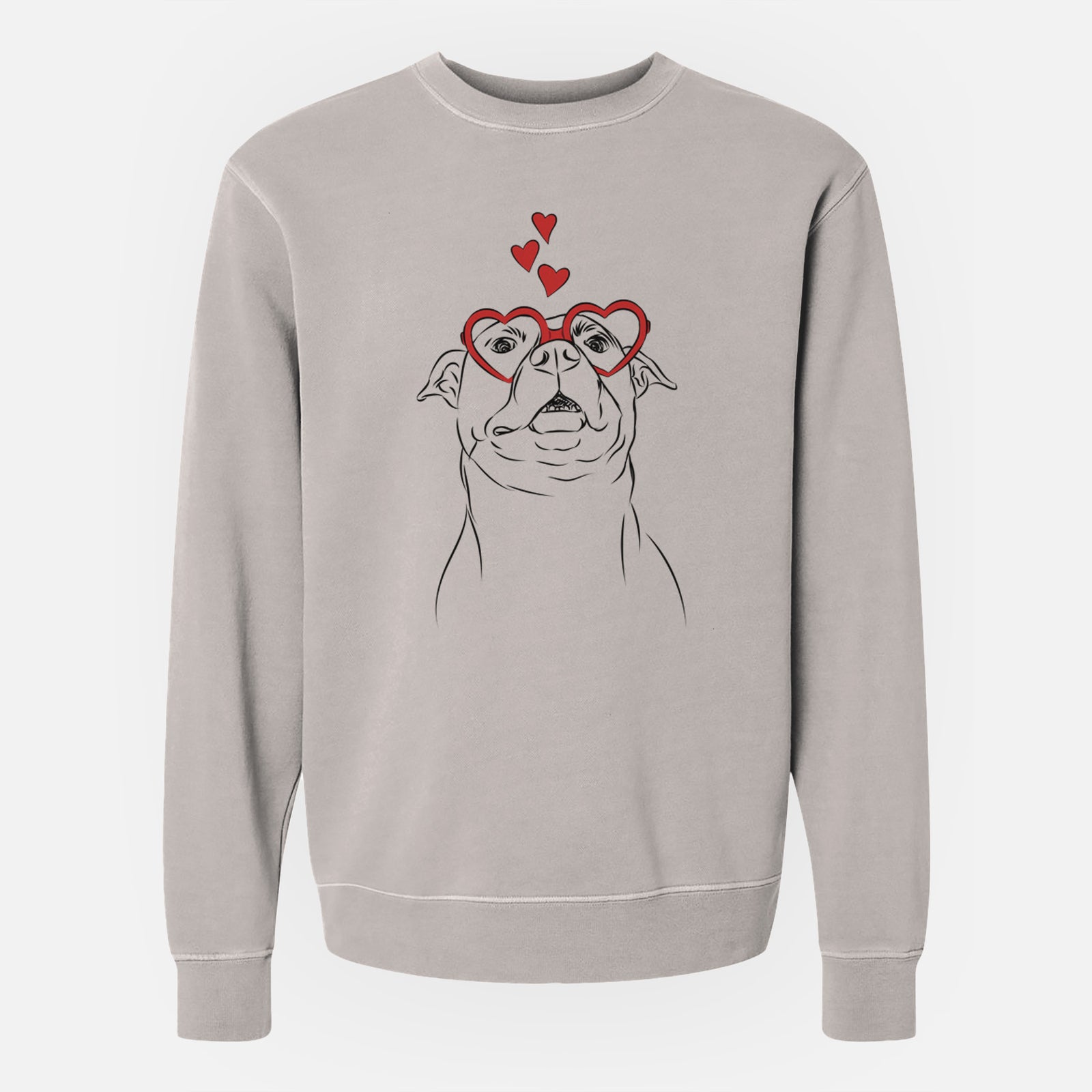 Valentine Zada the Pitbull - Unisex Pigment Dyed Crew Sweatshirt
