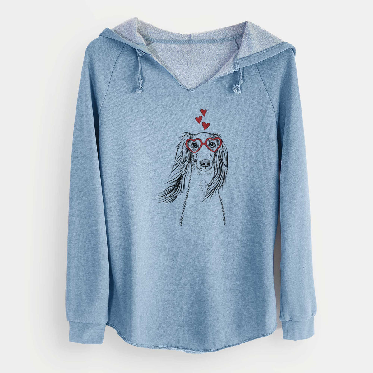 Valentine Zahra the Saluki - Cali Wave Hooded Sweatshirt