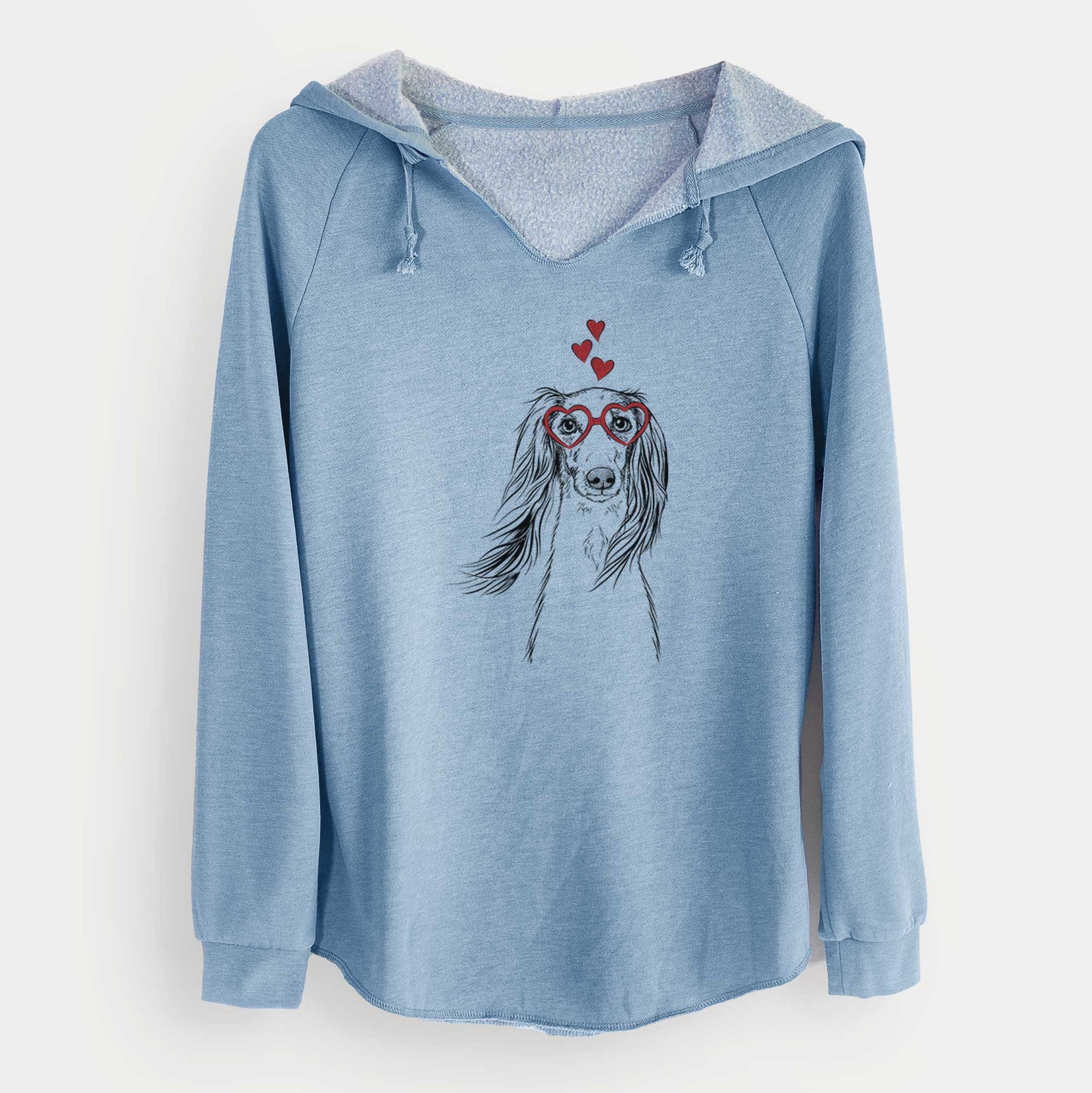 Valentine Zahra the Saluki - Cali Wave Hooded Sweatshirt