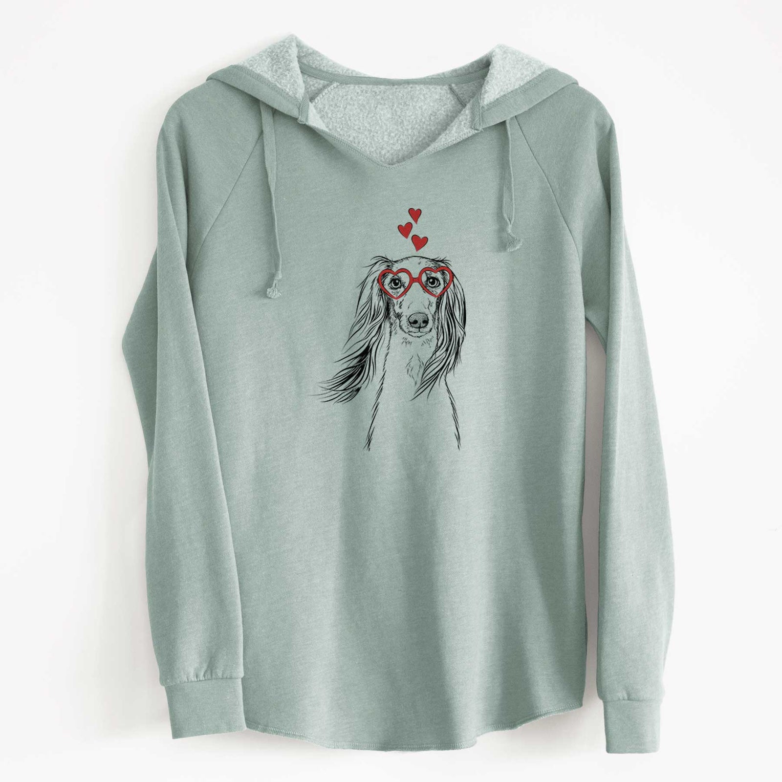Valentine Zahra the Saluki - Cali Wave Hooded Sweatshirt