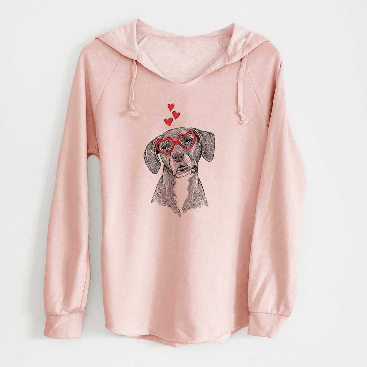 Valentine Zeena the Plott Hound Mix - Cali Wave Hooded Sweatshirt