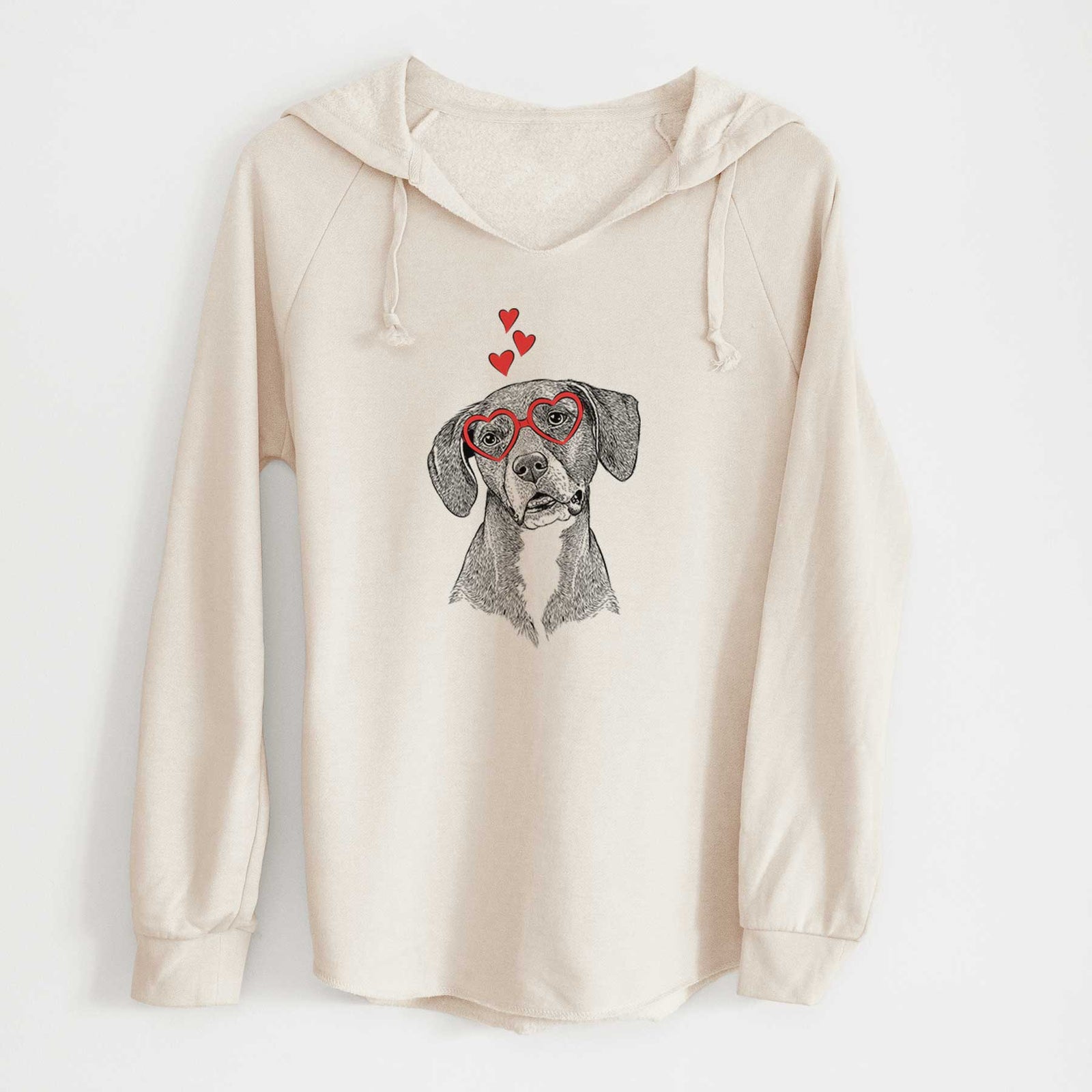 Valentine Zeena the Plott Hound Mix - Cali Wave Hooded Sweatshirt