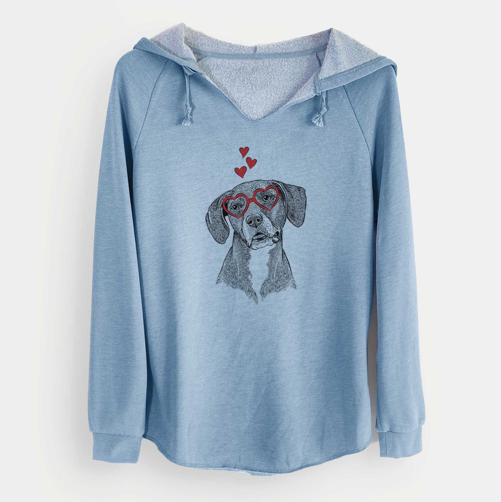 Valentine Zeena the Plott Hound Mix - Cali Wave Hooded Sweatshirt
