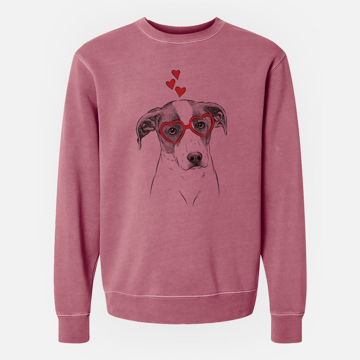 Valentine Zephyr the Pointer Mix - Unisex Pigment Dyed Crew Sweatshirt
