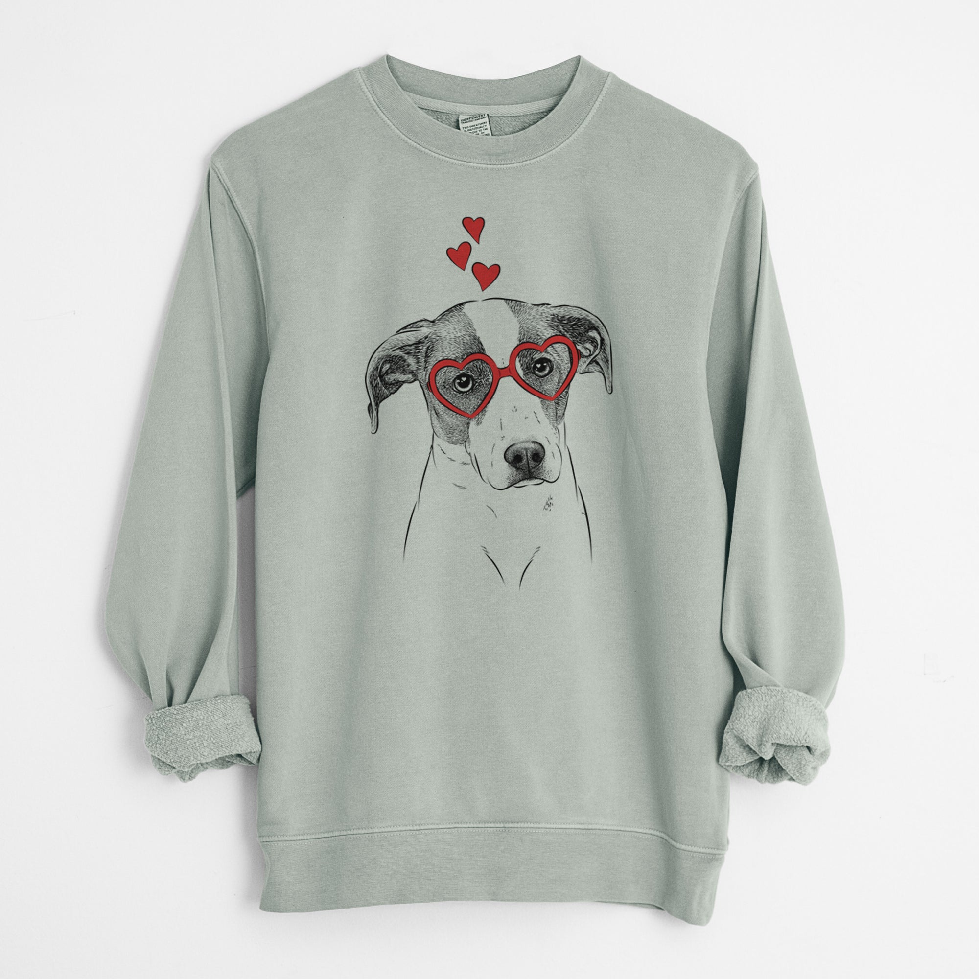 Valentine Zephyr the Pointer Mix - Unisex Pigment Dyed Crew Sweatshirt