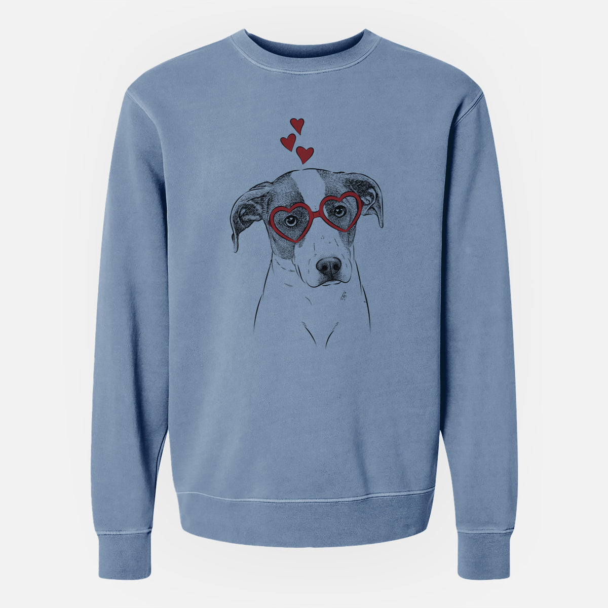 Valentine Zephyr the Pointer Mix - Unisex Pigment Dyed Crew Sweatshirt