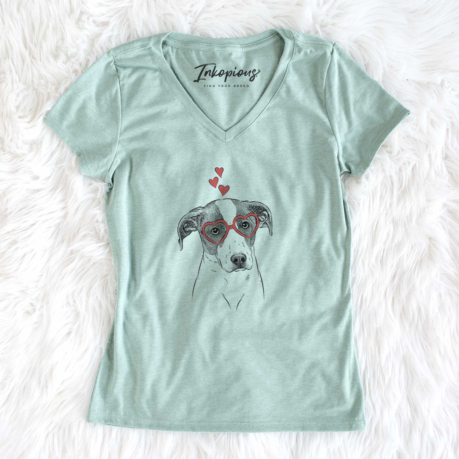 Valentine Zephyr the Pointer Mix - Women's V-neck Shirt