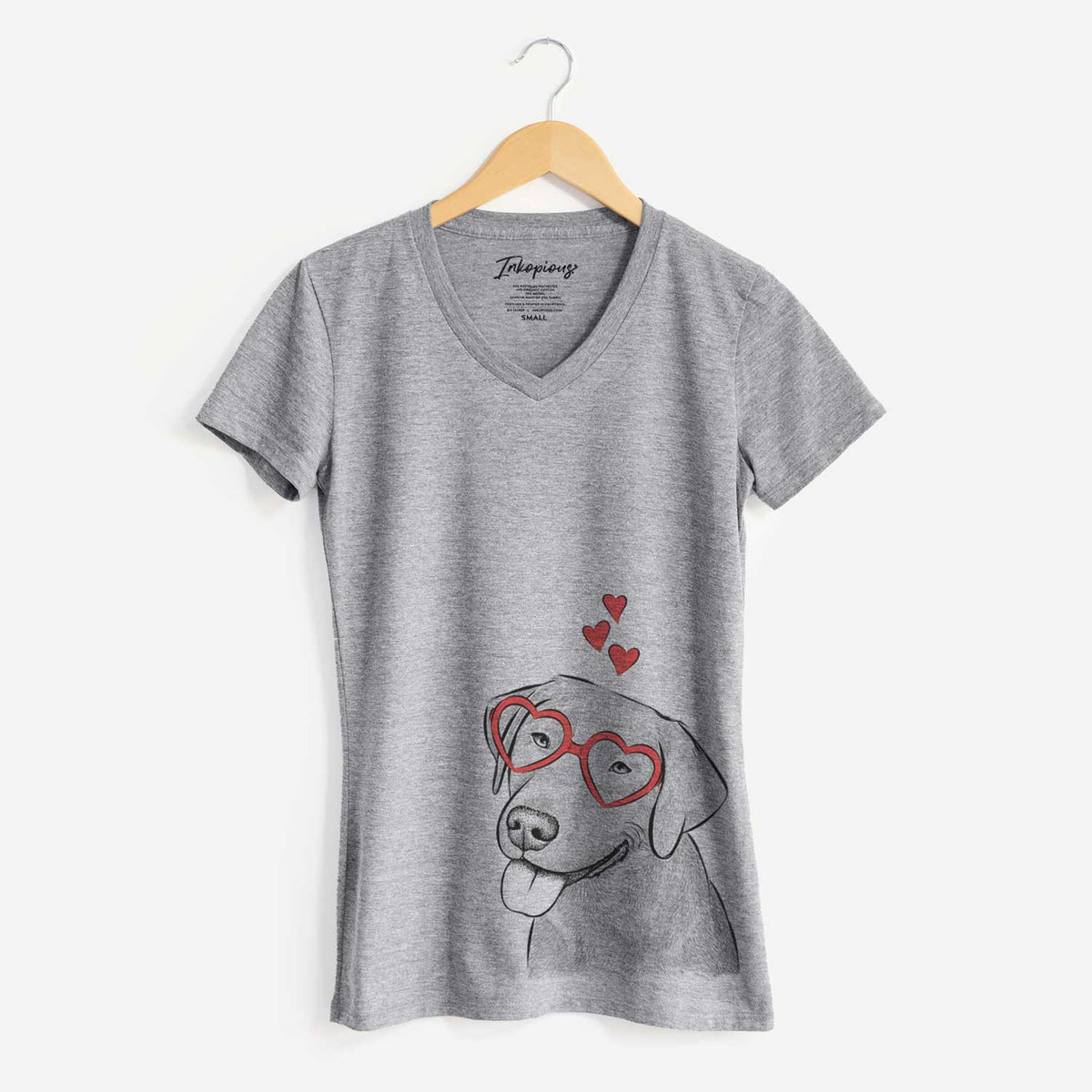 Valentine Zeppelin the Black Labrador - Women's V-neck Shirt
