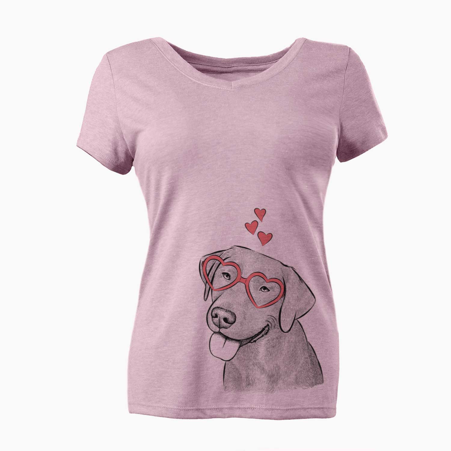 Valentine Zeppelin the Black Labrador - Women's V-neck Shirt