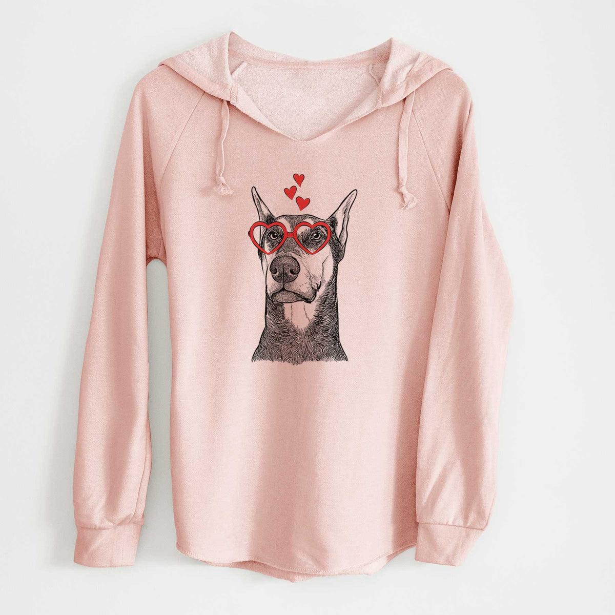 Valentine Zeus the Doberman Pinscher - Cali Wave Hooded Sweatshirt