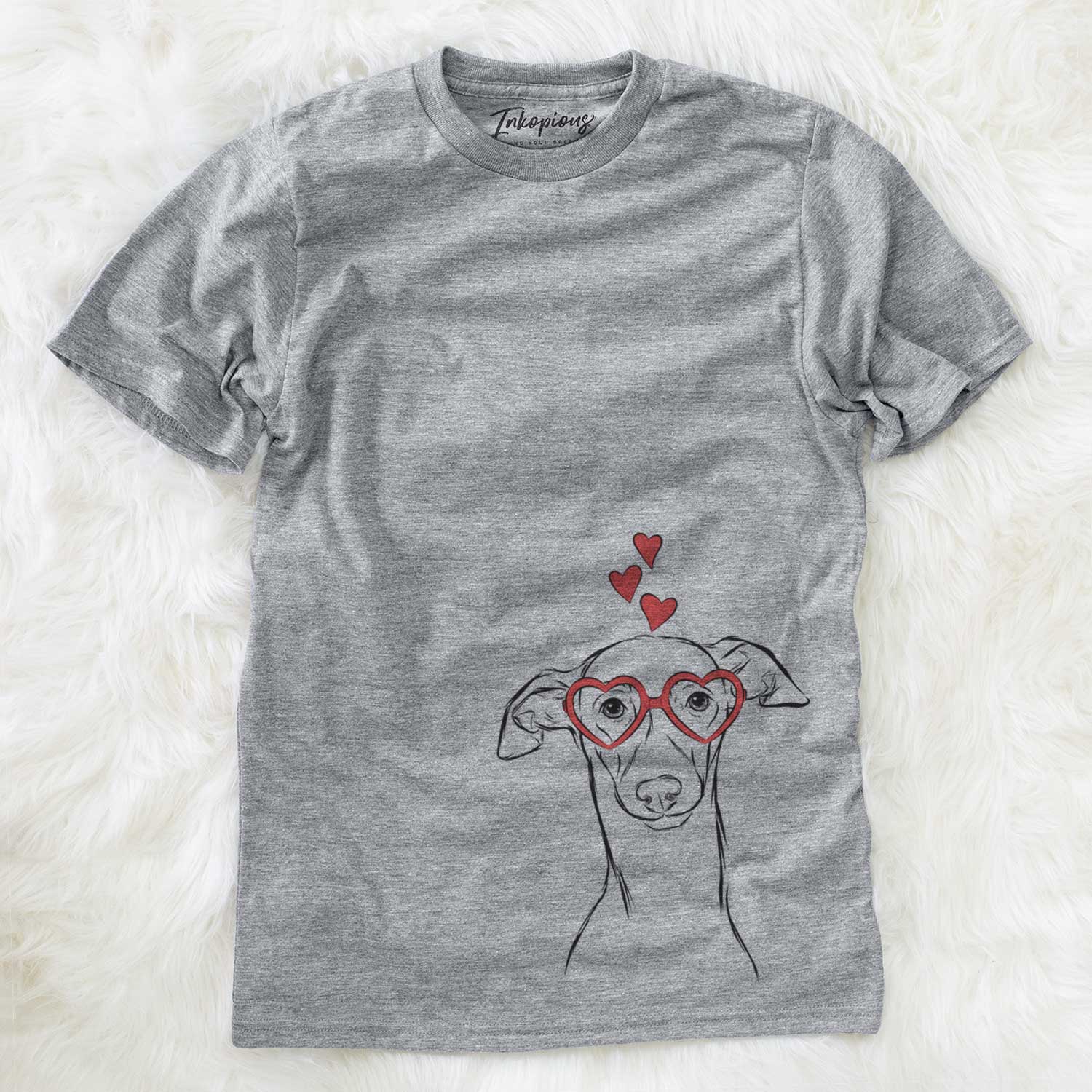 Valentine Ziggie the Italian Greyhound - Unisex Crewneck