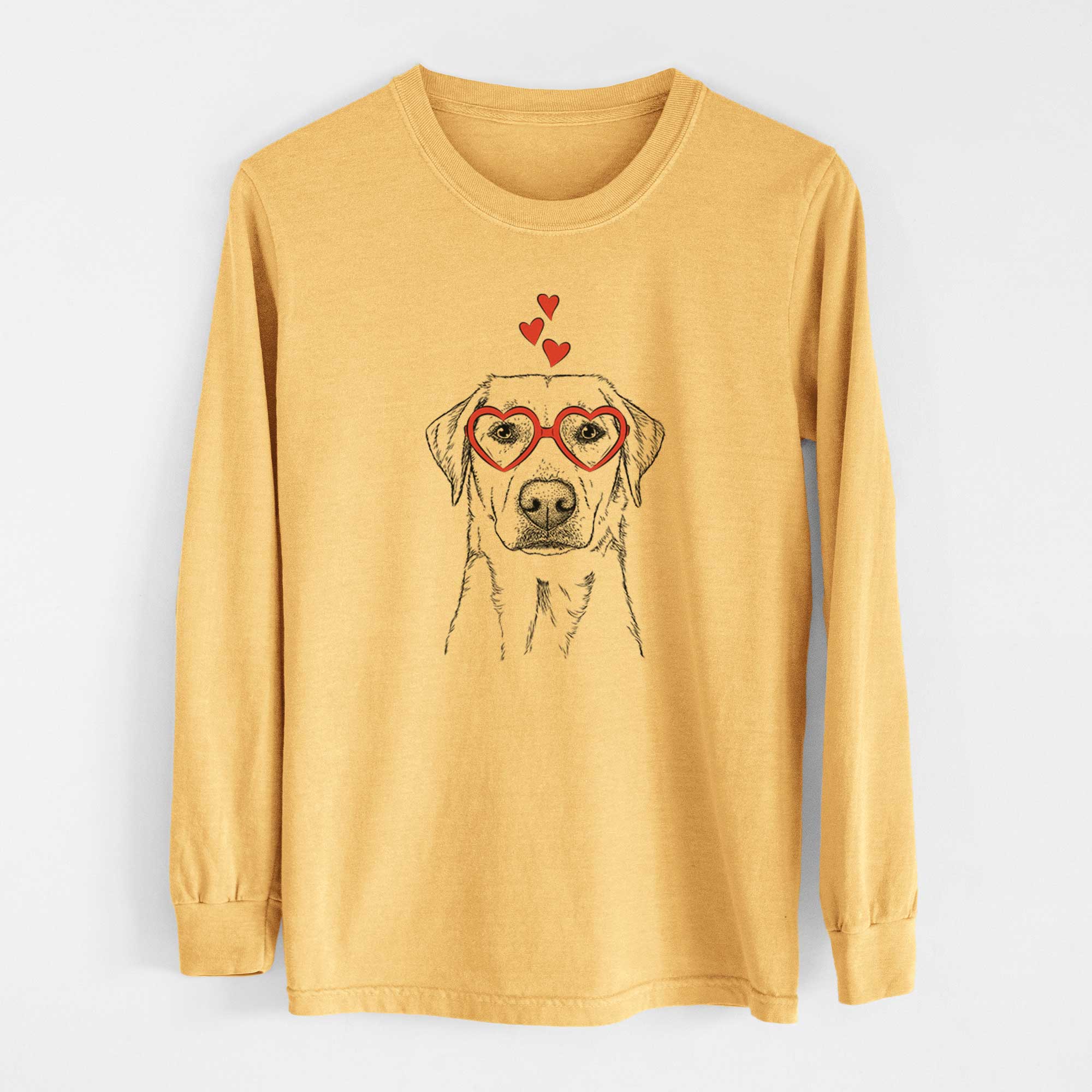 Valentine Zoe the Yellow Lab - Heavyweight 100% Cotton Long Sleeve