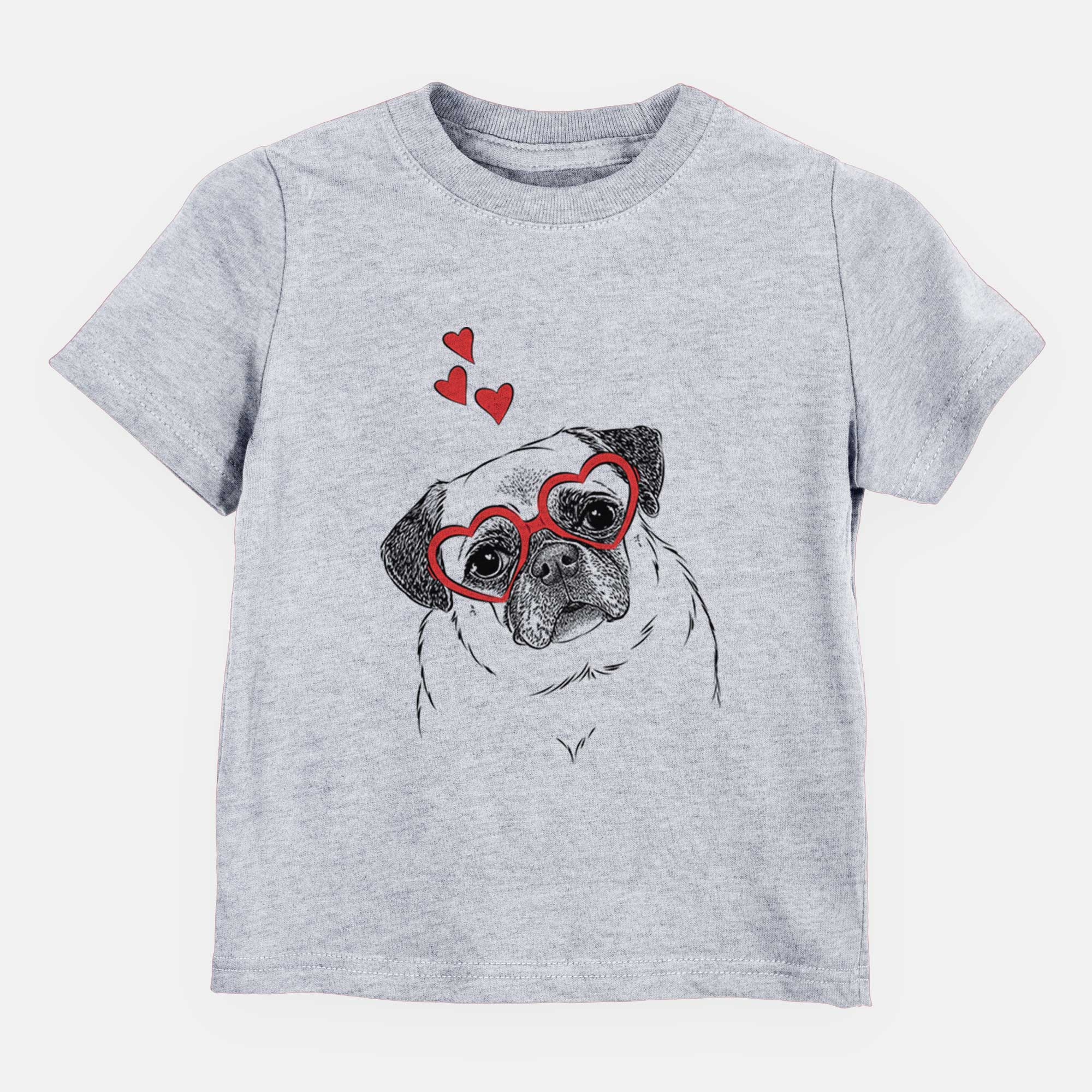 Valentine Zoey the Pug - Kids/Youth/Toddler Shirt