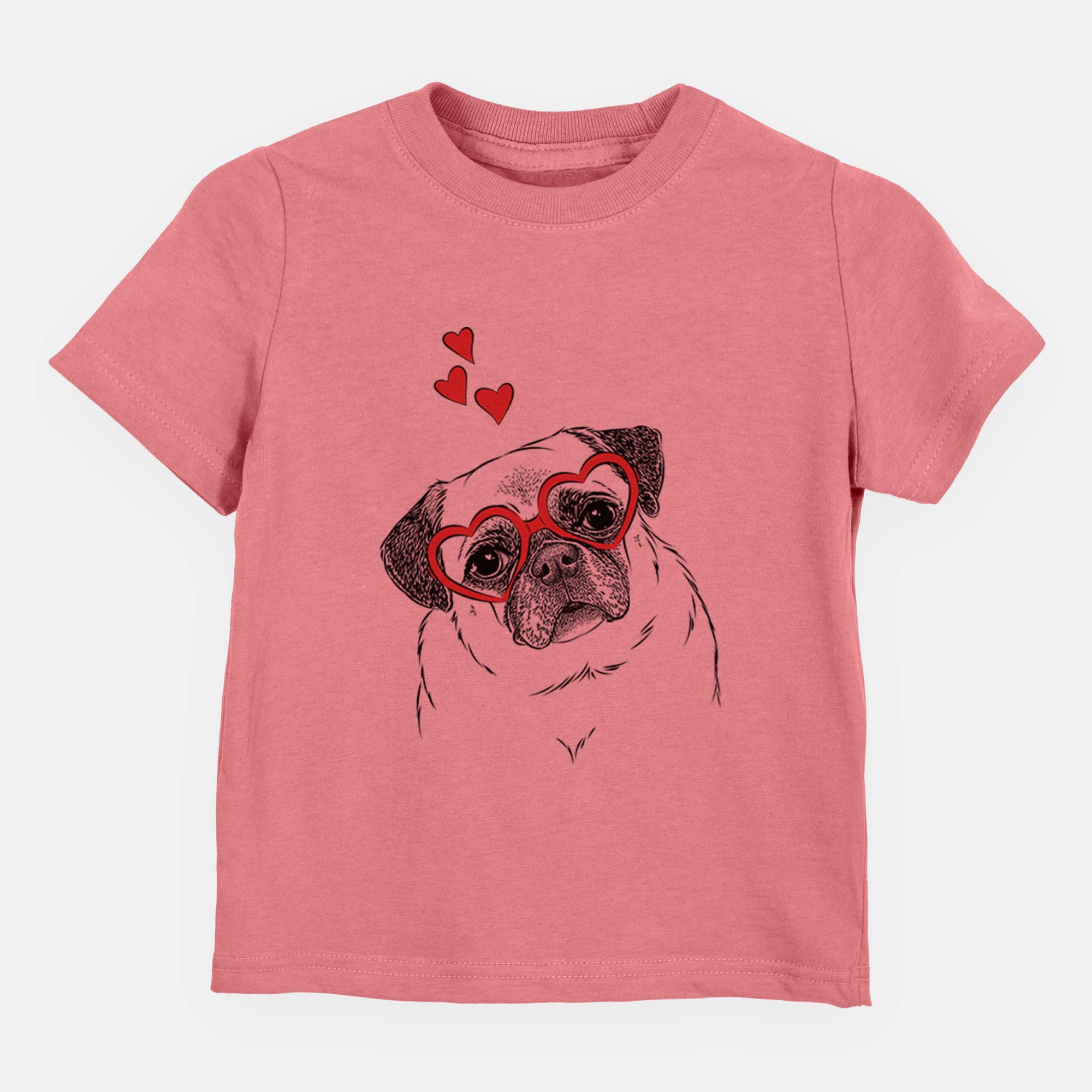 Valentine Zoey the Pug - Kids/Youth/Toddler Shirt