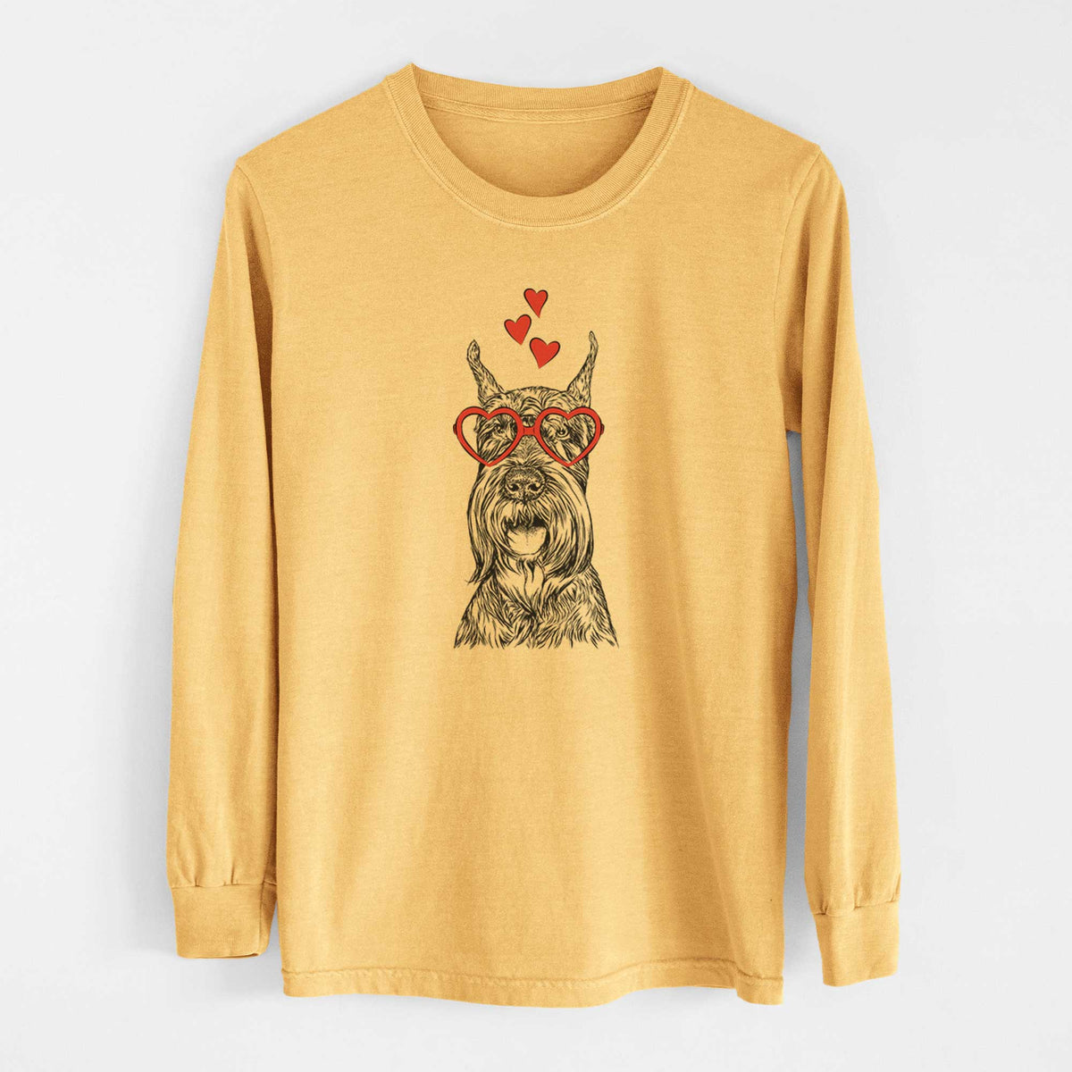 Valentine Zuri the Giant Schnauzer - Heavyweight 100% Cotton Long Sleeve