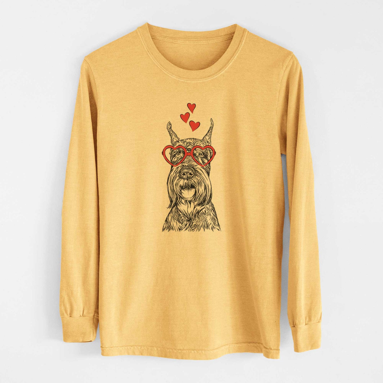 Valentine Zuri the Giant Schnauzer - Heavyweight 100% Cotton Long Sleeve