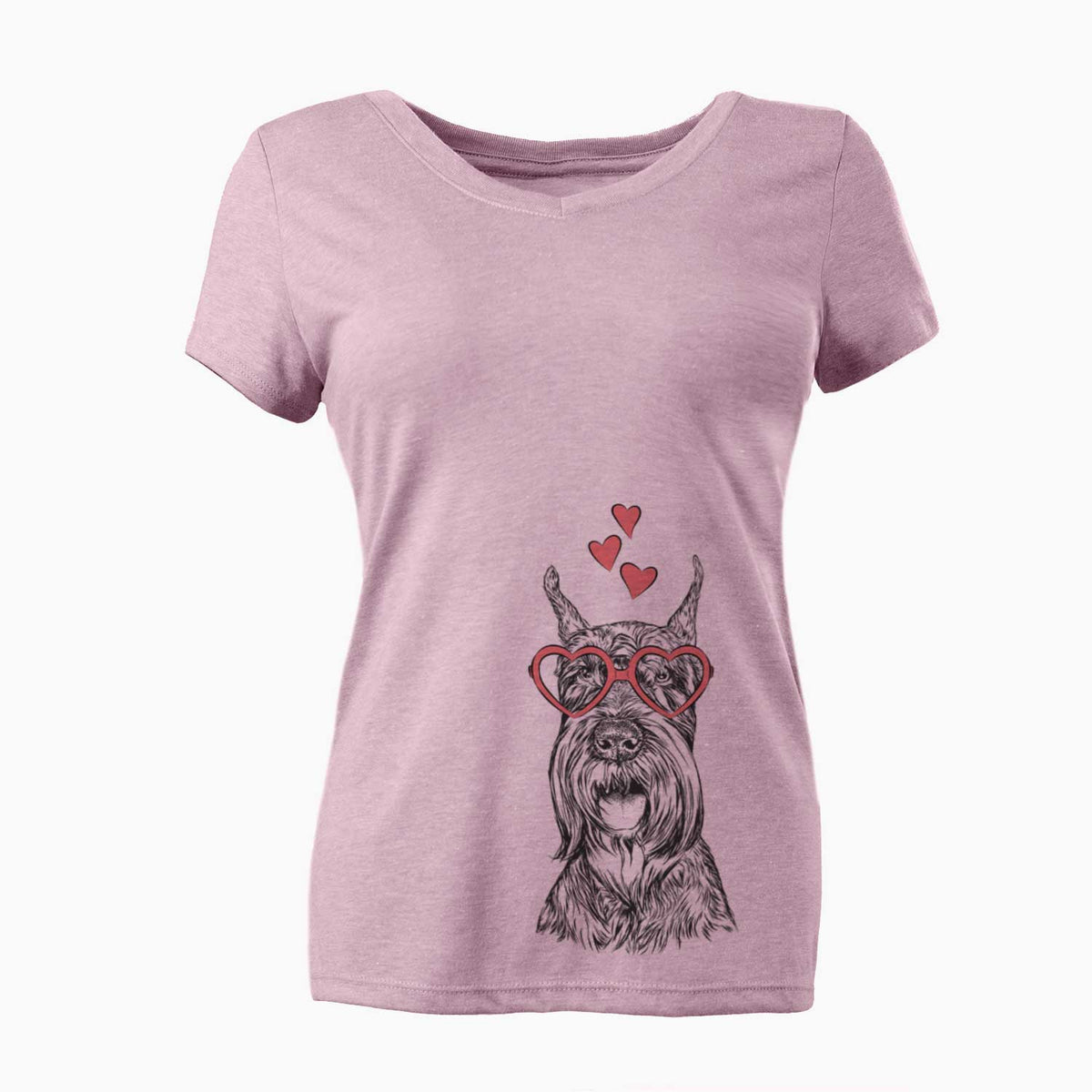 Valentine Zuri the Giant Schnauzer - Women's V-neck Shirt