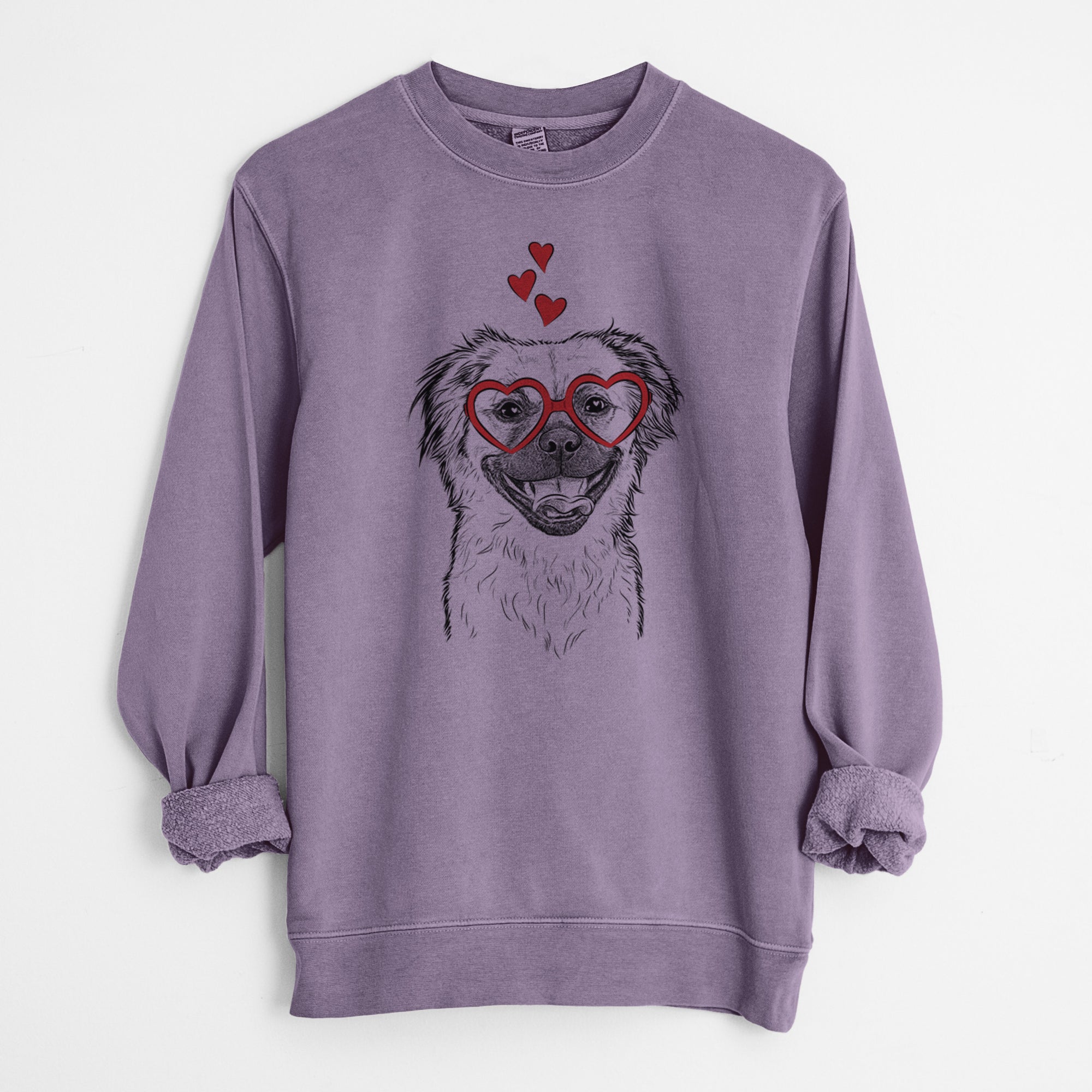 Valentine Zuri the Spaniel Mix - Unisex Pigment Dyed Crew Sweatshirt