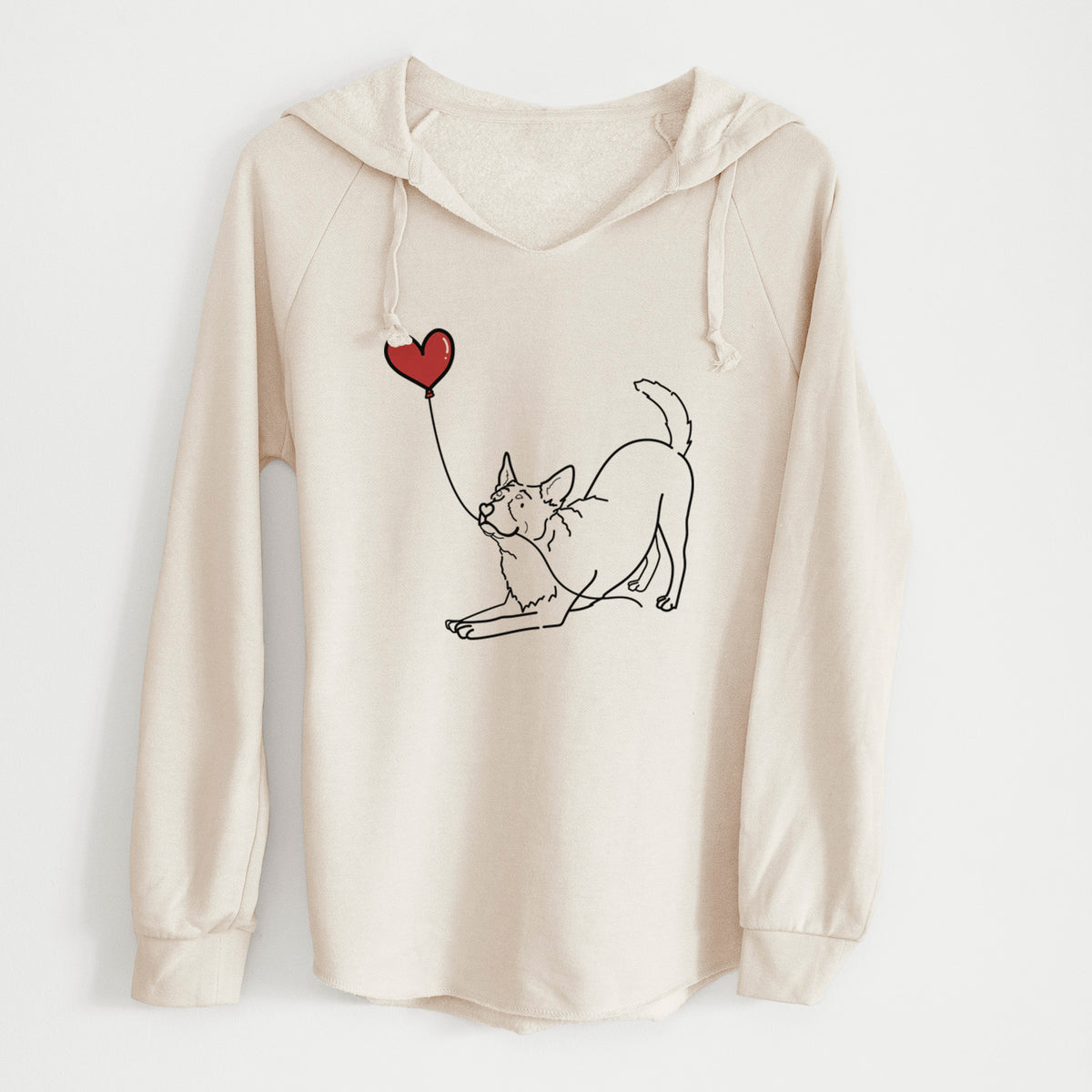 Australian Cattle Dog Heart String - Cali Wave Hooded Sweatshirt