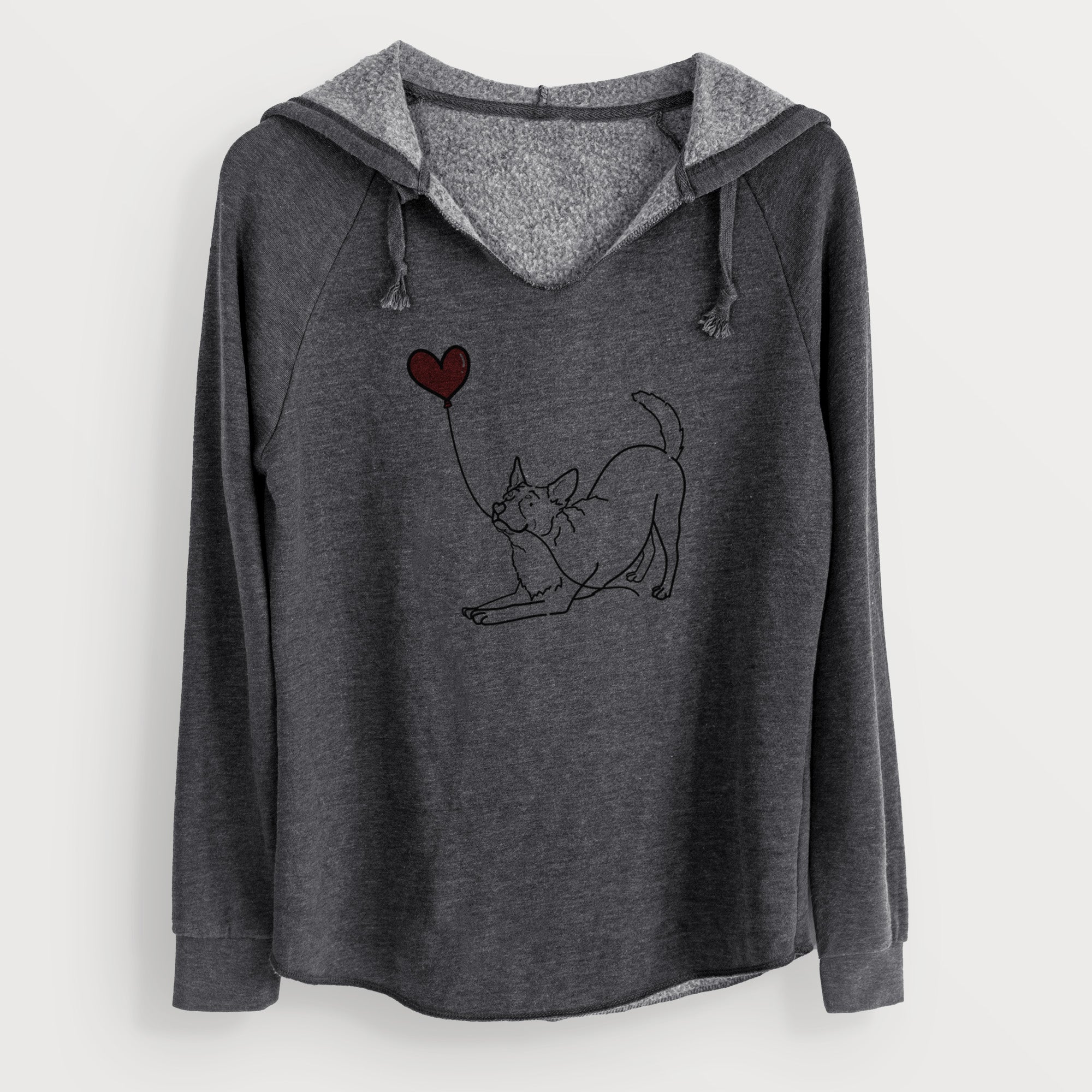 Australian Cattle Dog Heart String - Cali Wave Hooded Sweatshirt